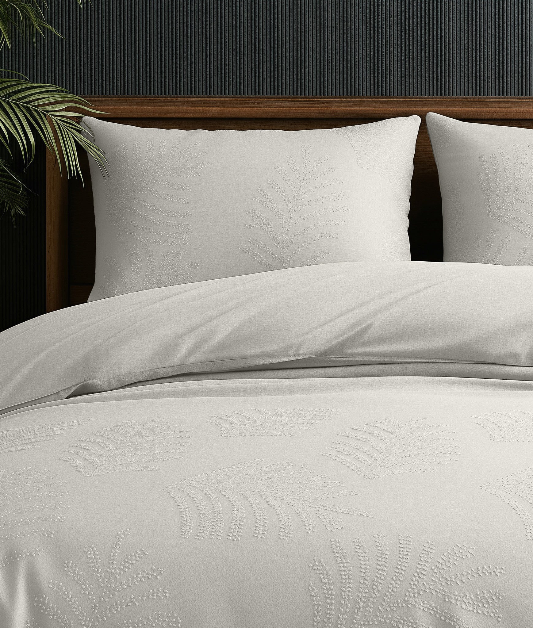 NordDream Embossed pussilakana 140x200 Leaves 3D kerma