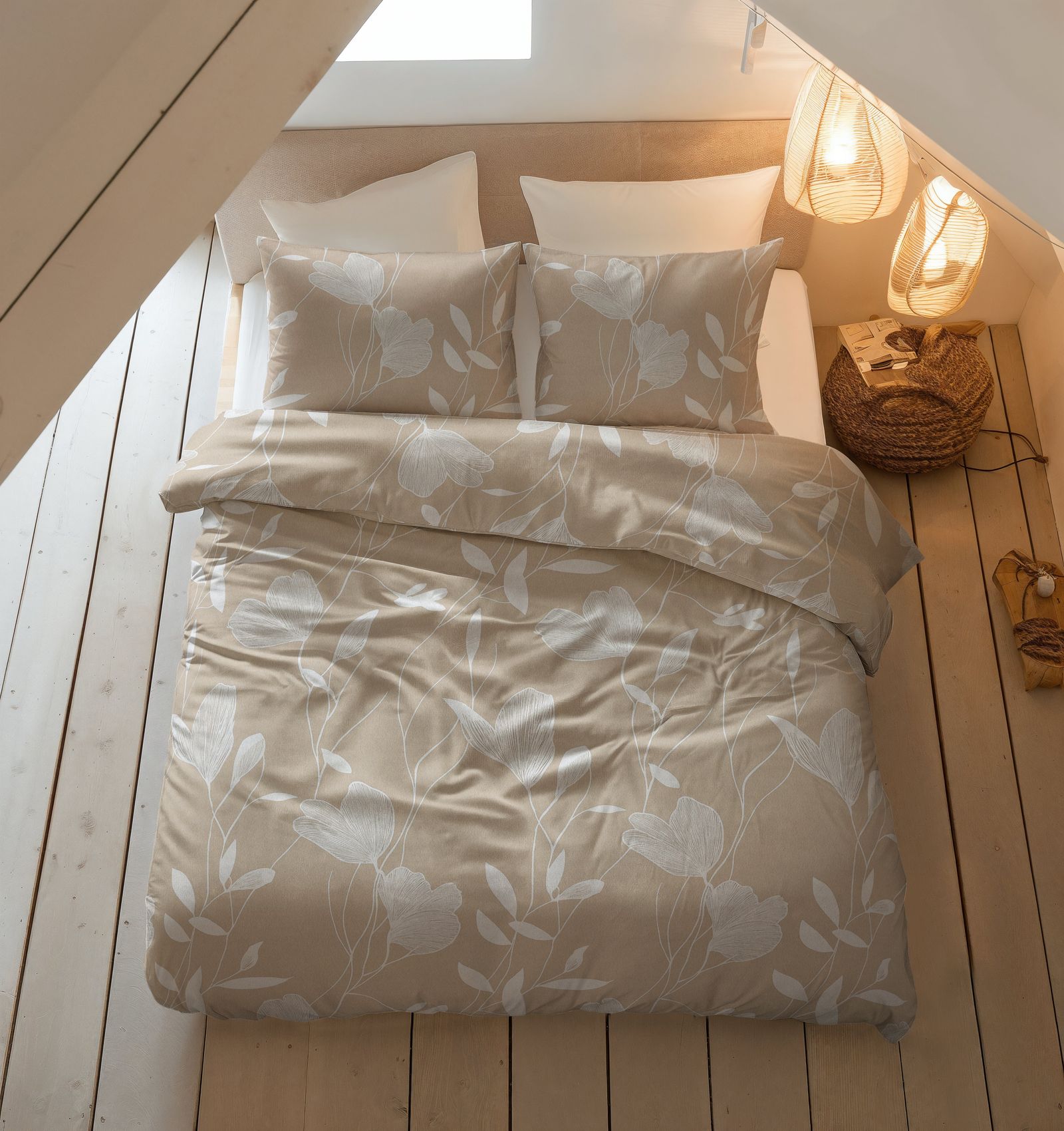 NordDream Flanel Serenity pussilakana beige 150 gsm lämmin