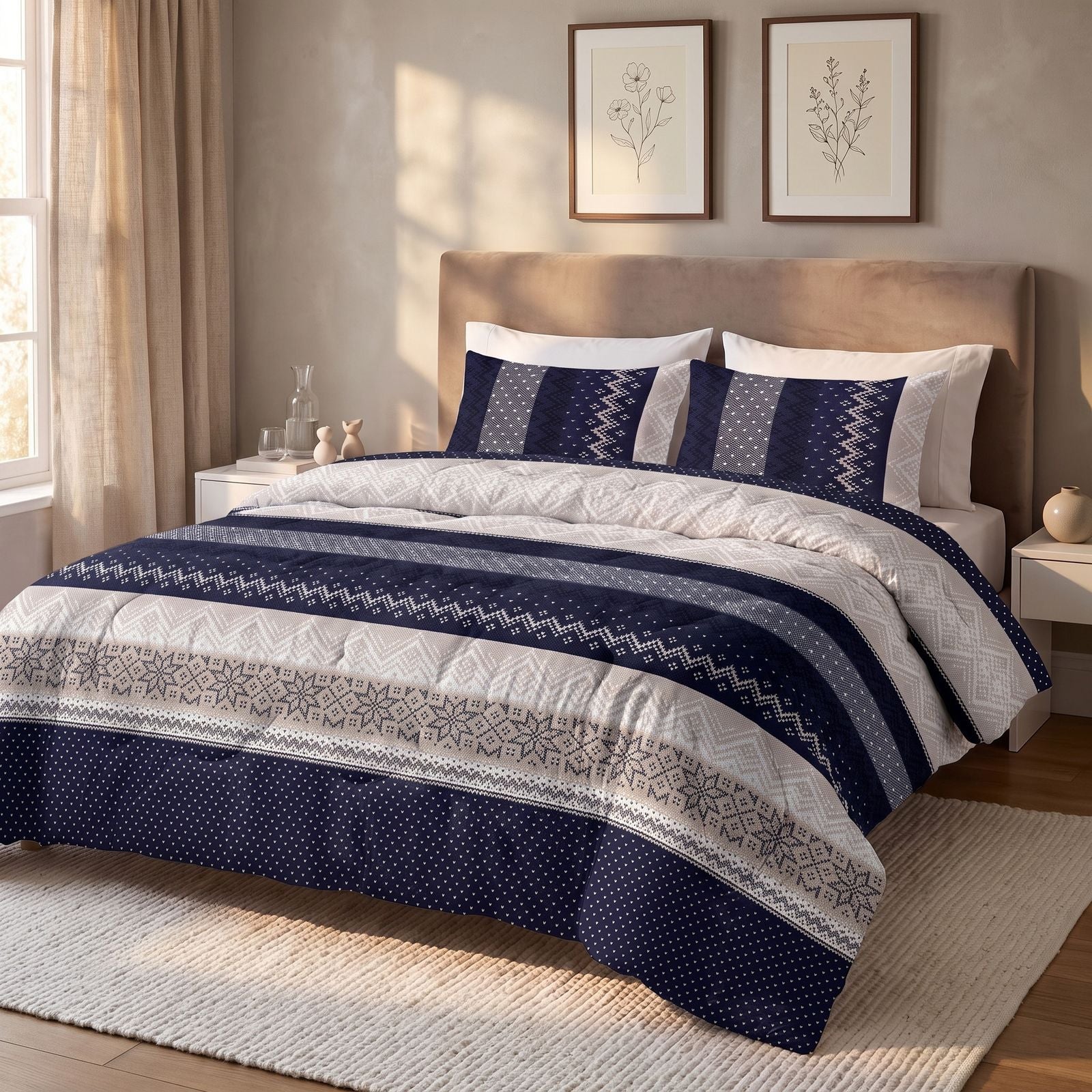 NordDream Lazy Elisabeth pussipeitto navy 140x220 pestävä