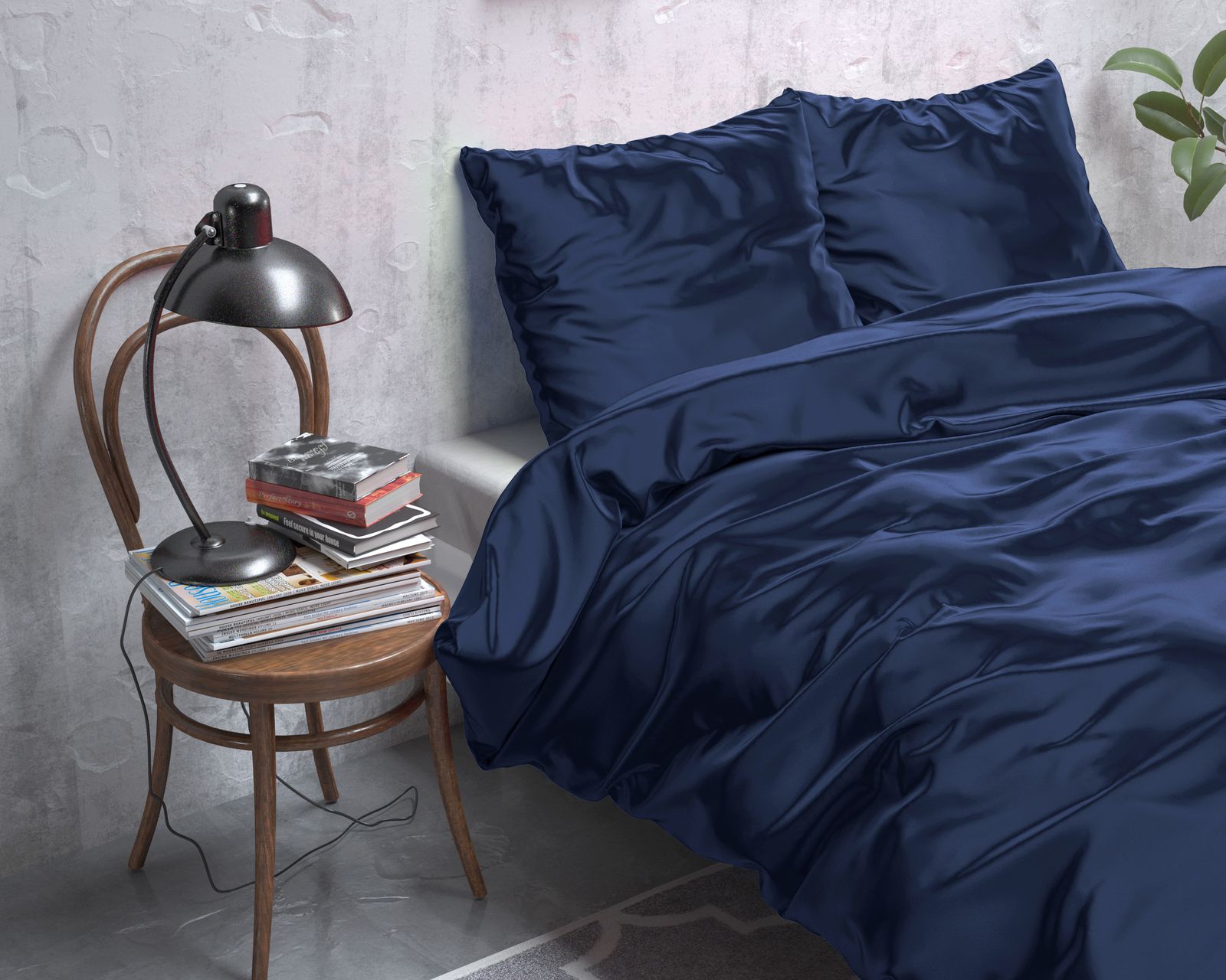 NordDream Beauty Skin Care pussilakana Navy 200x200 satiini