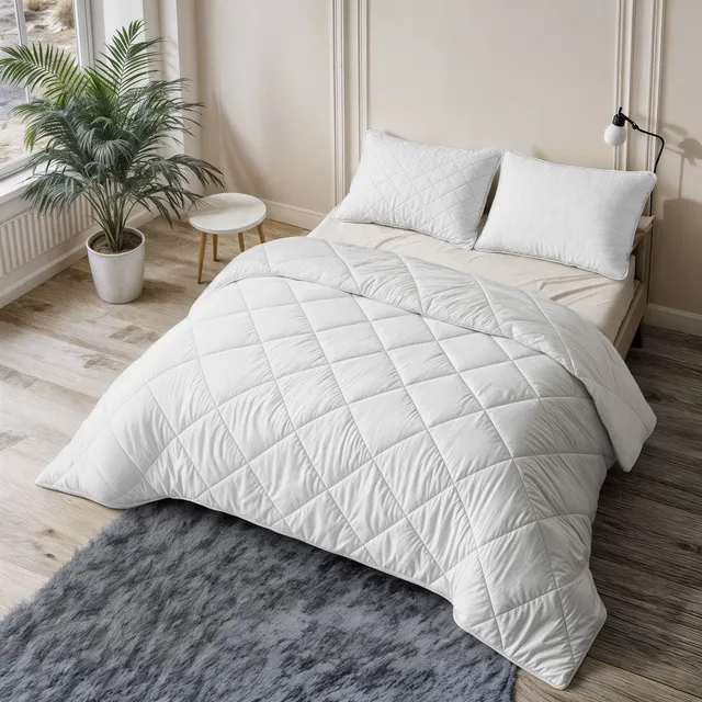NordDream Lazy pestävä pussipeitto 240x200 beige tyynyliinoilla