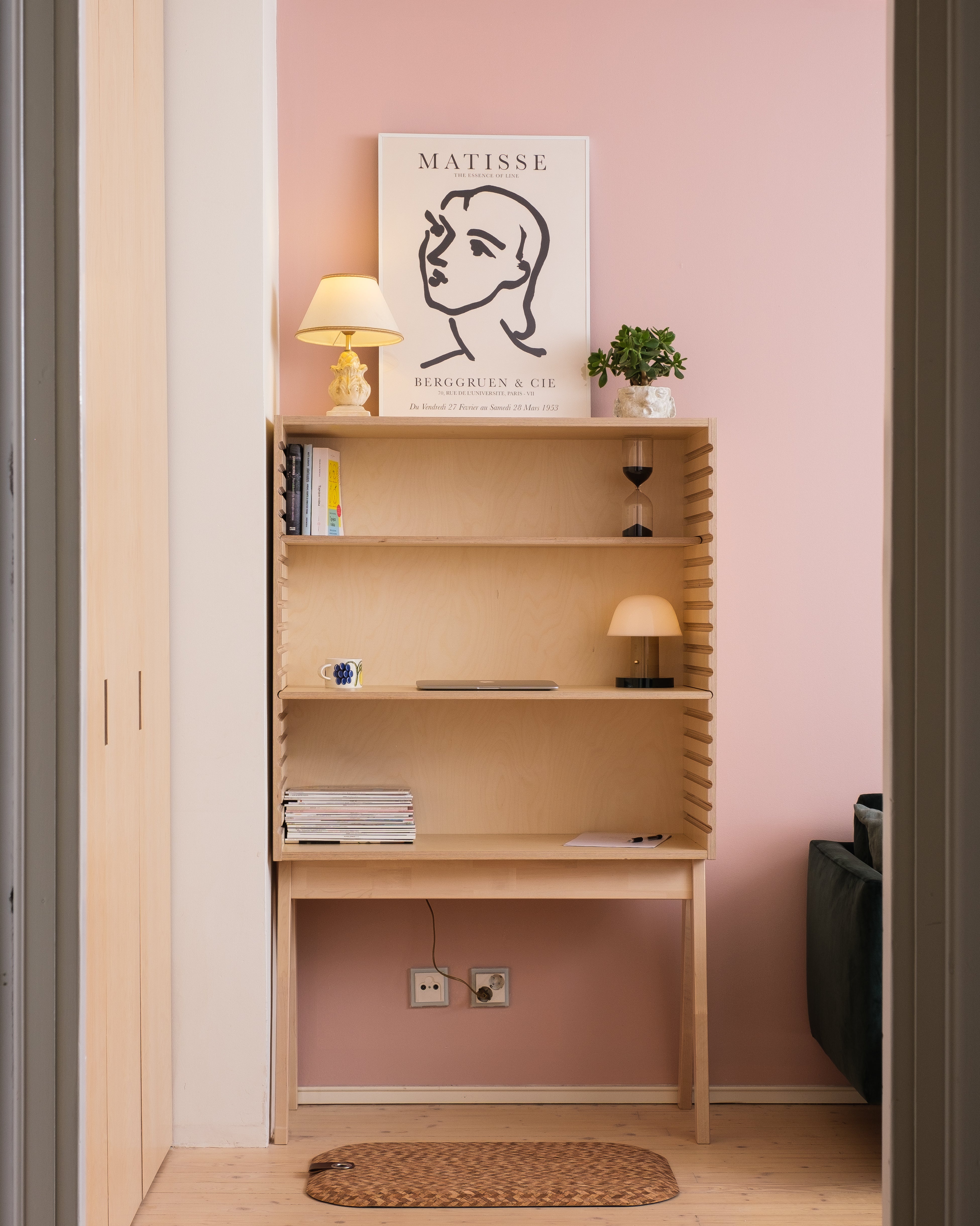Hima Frame säädettävä työpiste Natural Birch koivu