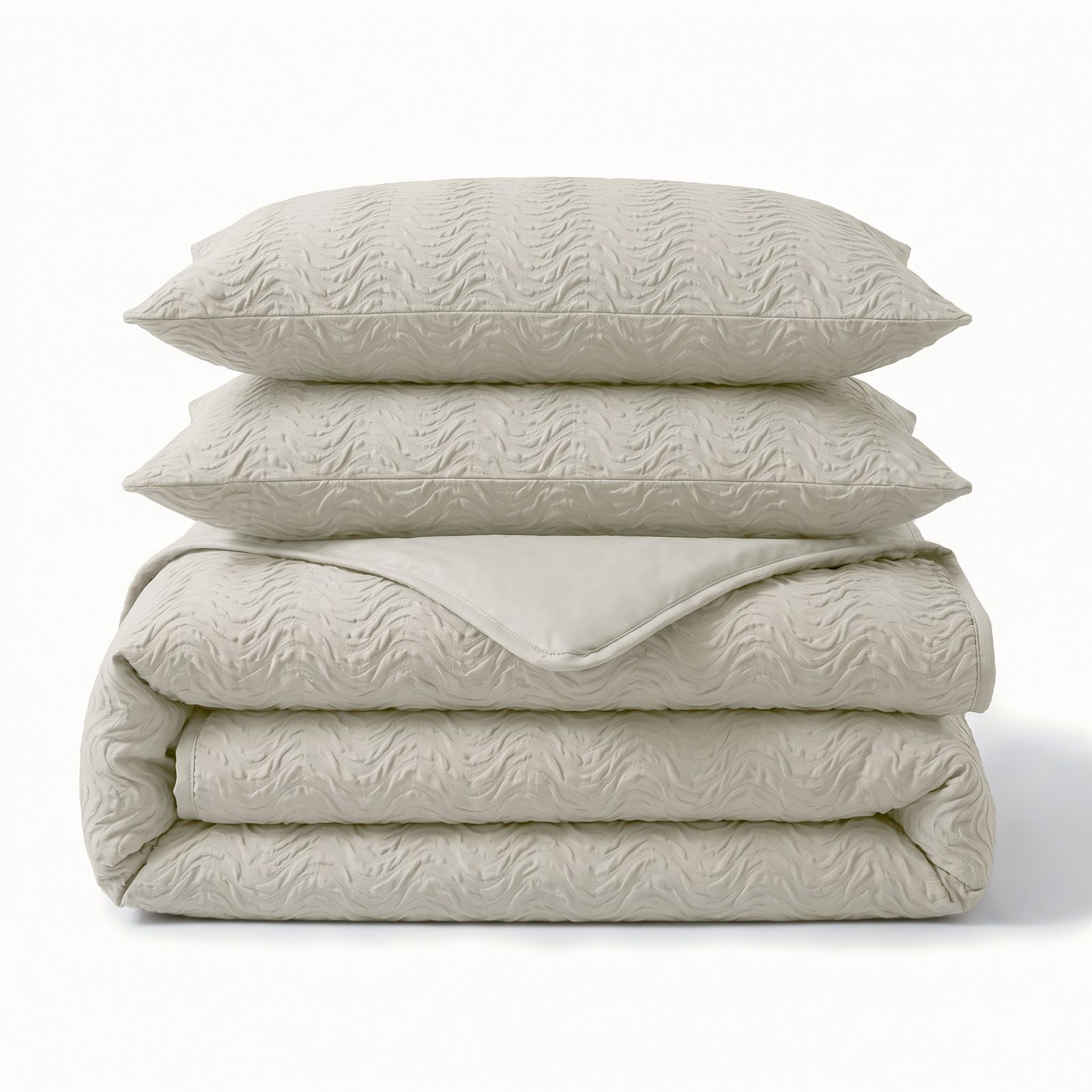 NordDream Embossed Curve 3D pussilakana cream 140x200 mikrokuitu