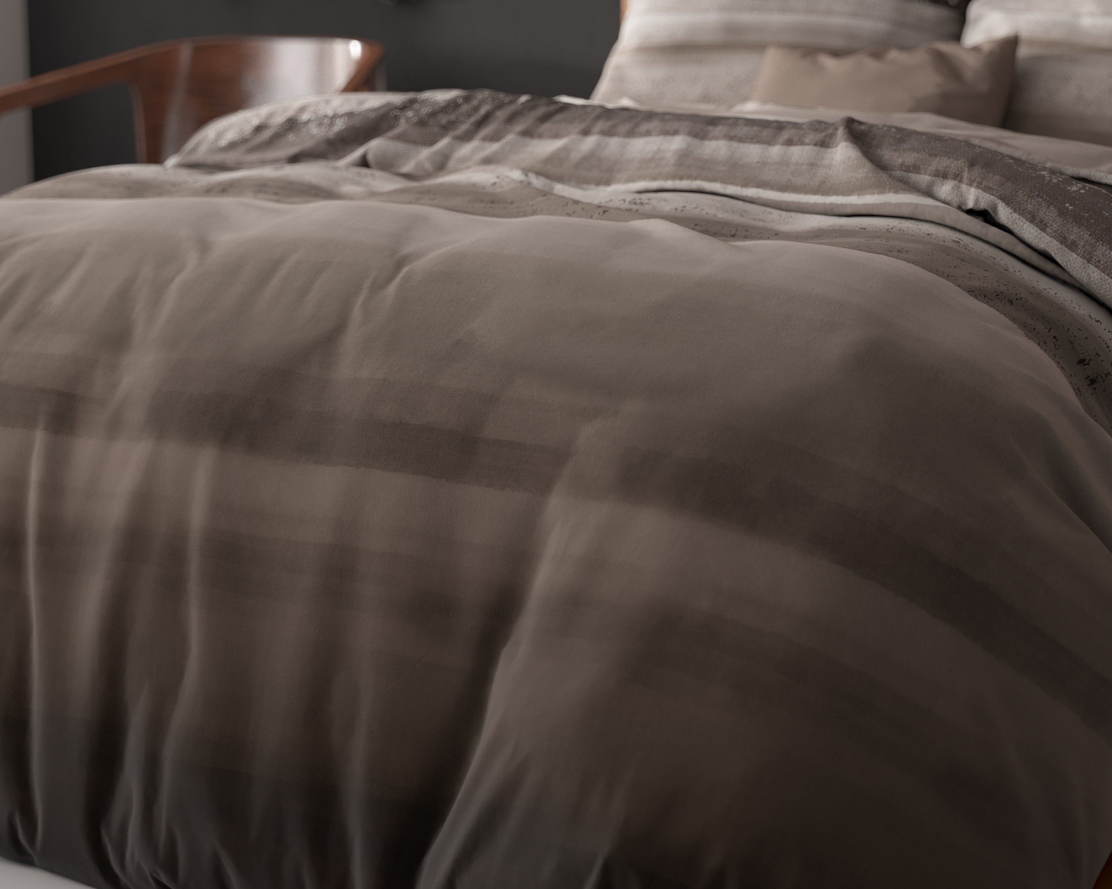 NordDream Elegance Marcus pussilakana Taupe 200x220 puuvilla