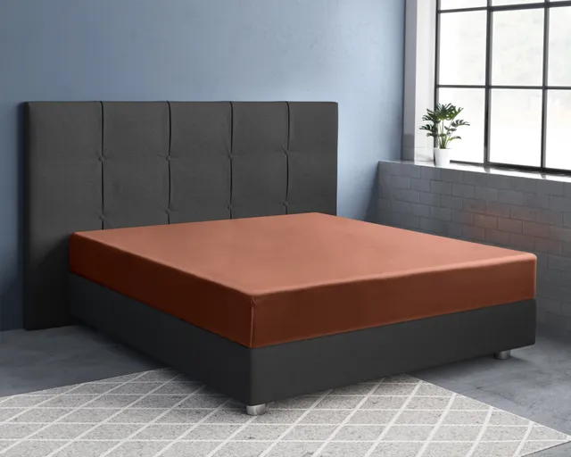 NordDream Satiini aluslakana ruskea 90x200 puuvilla