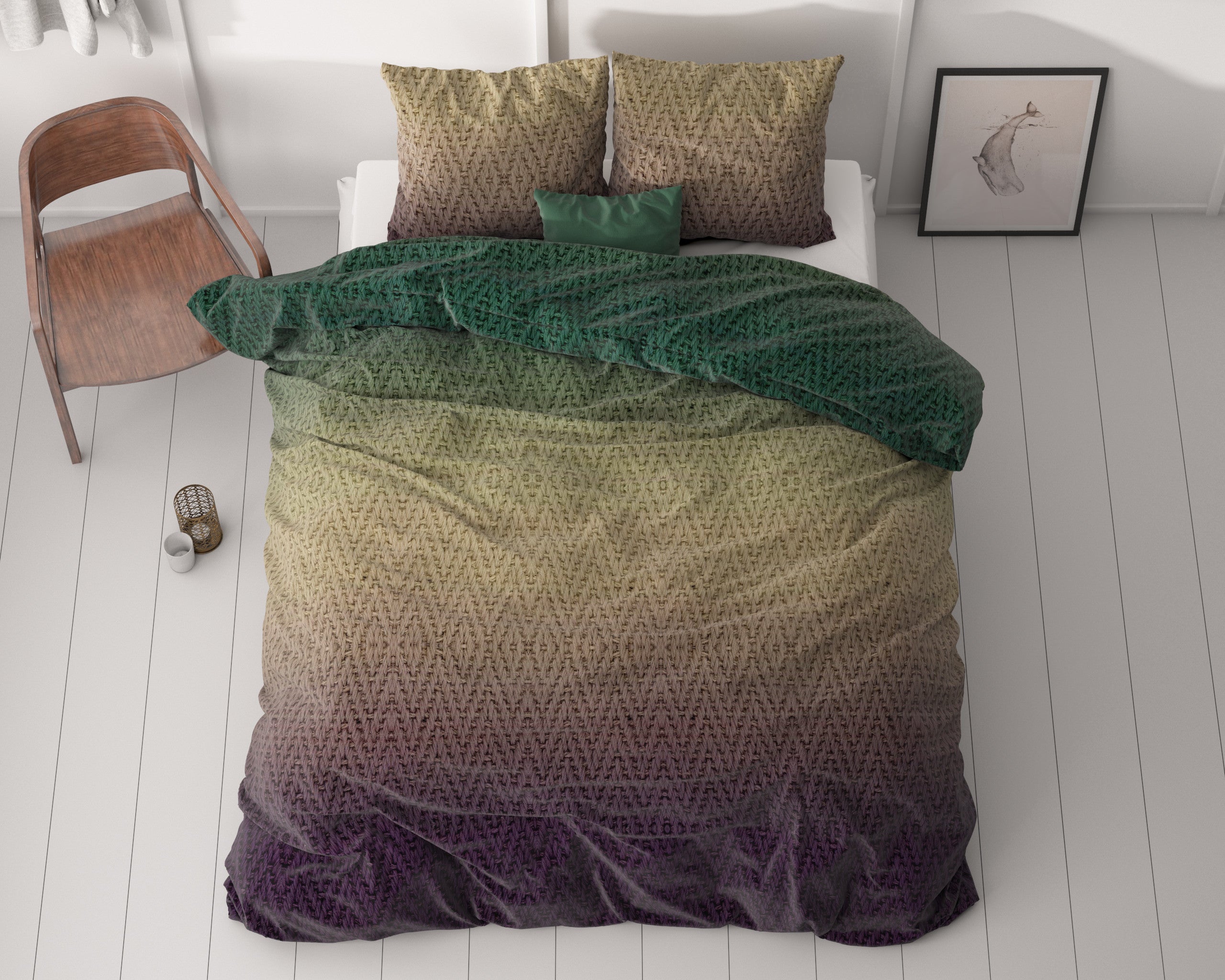 NordDream Warm Knits pussilakana ruskea 140x200/220