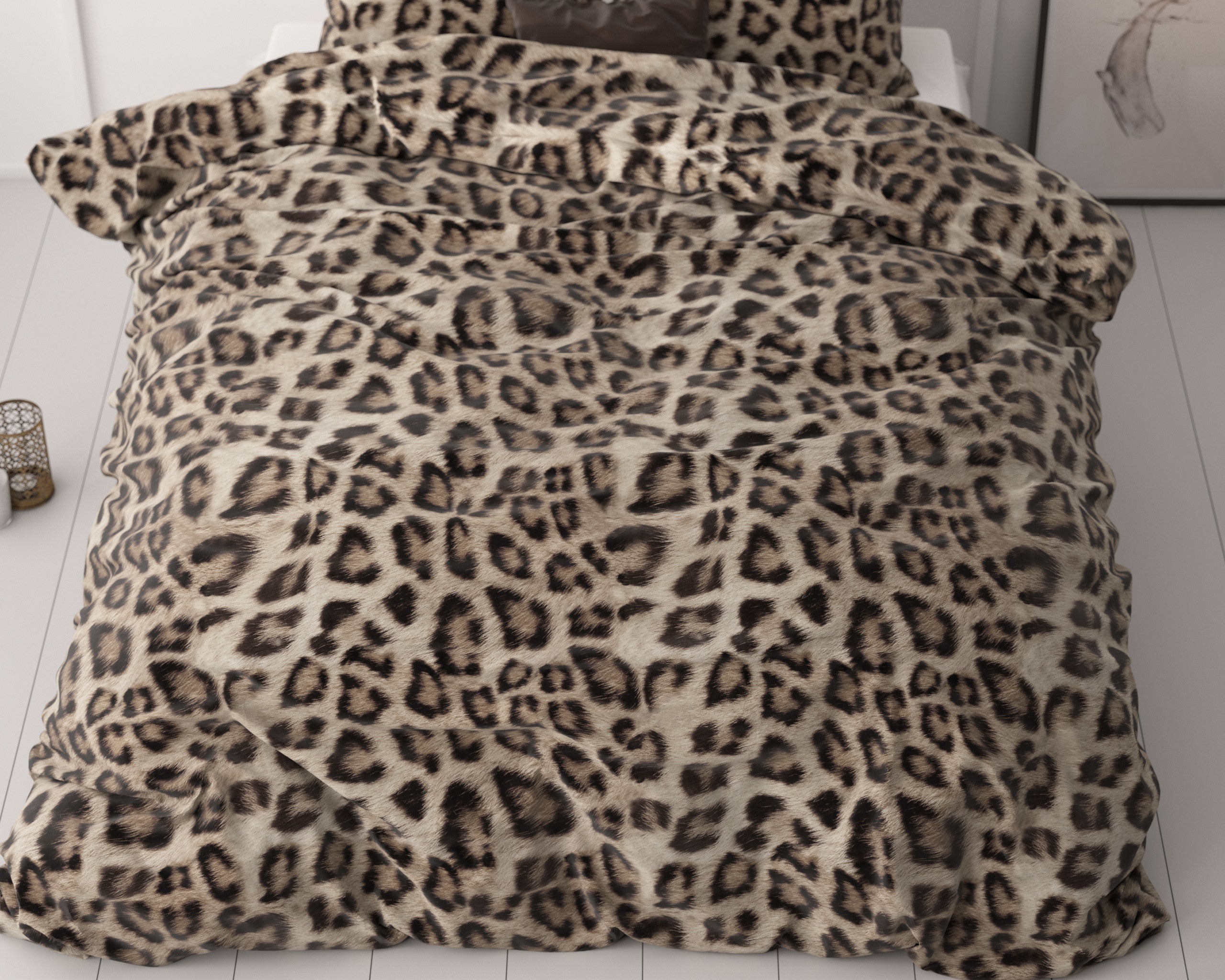 NordDream Classy Deep Panther pussilakana 140x200 ruskea mikrokuitu