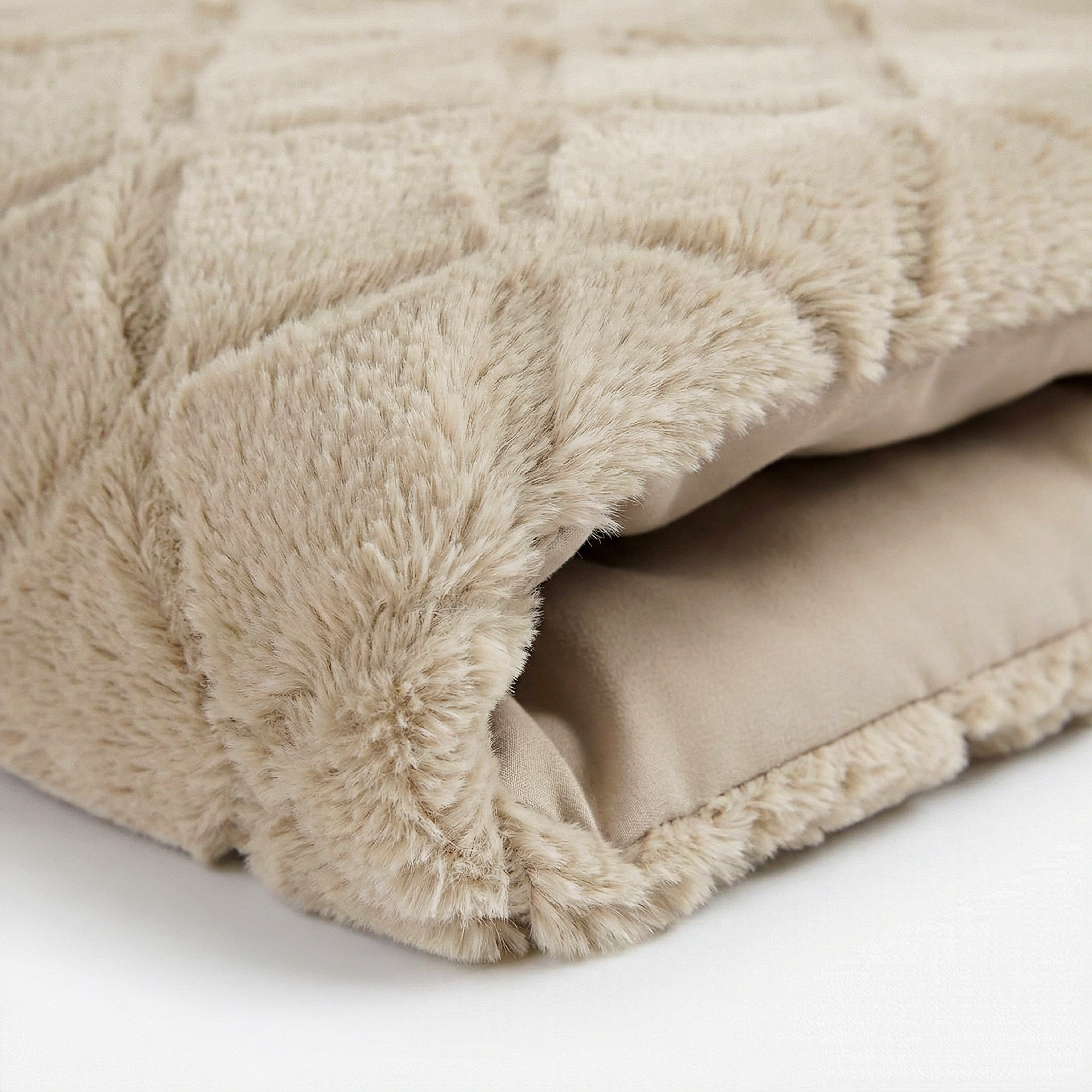 NordDream Teddy Syon pussilakana 140x200/220 taupe tekoturkis