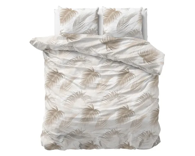 NordDream Elegance Jayda pussilakana 200x200 taupe puuvilla