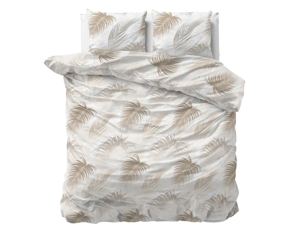NordDream Elegance Jayda pussilakana 200x200 taupe puuvilla