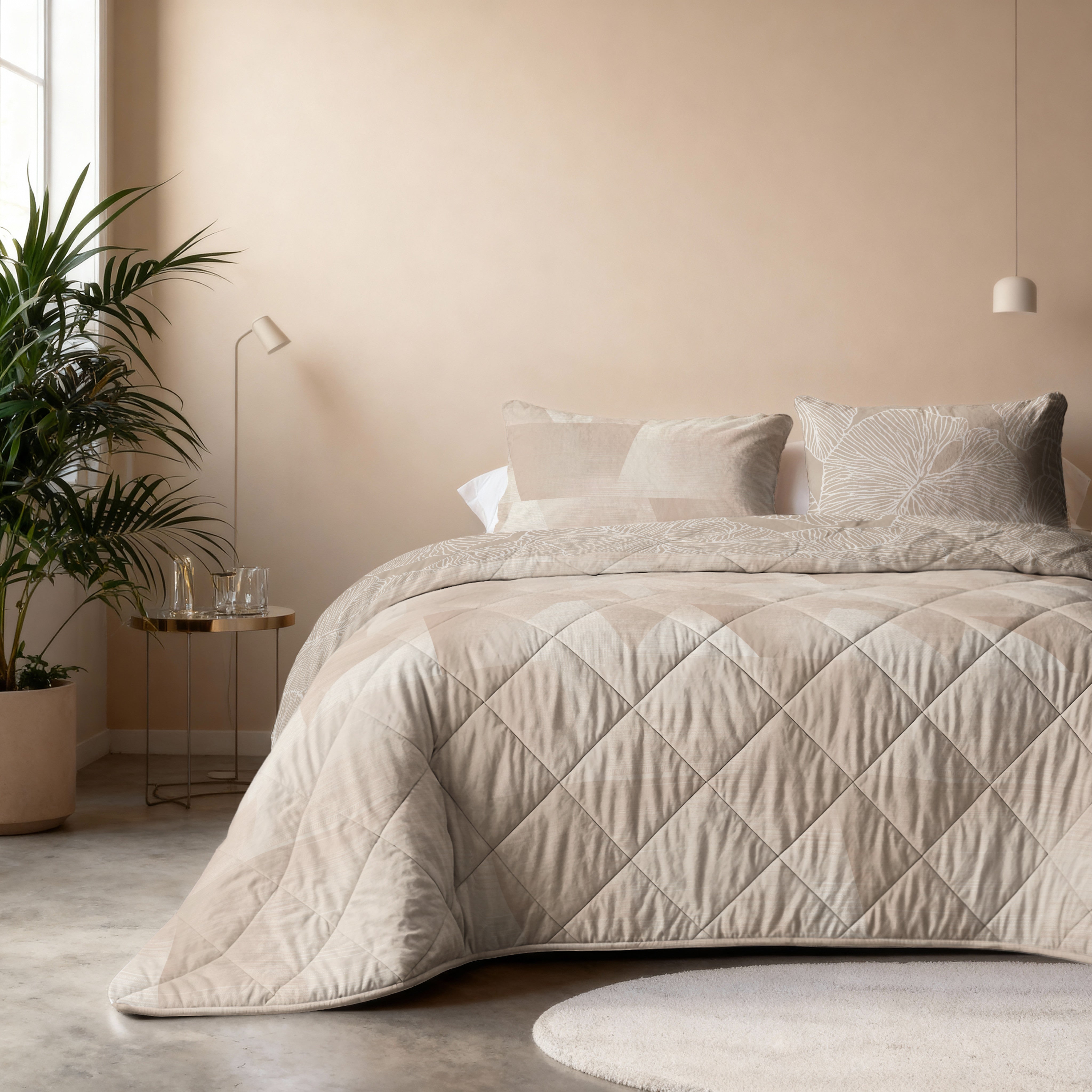 NordDream Lazy peitto 140x200 beige Triangles-kuvio
