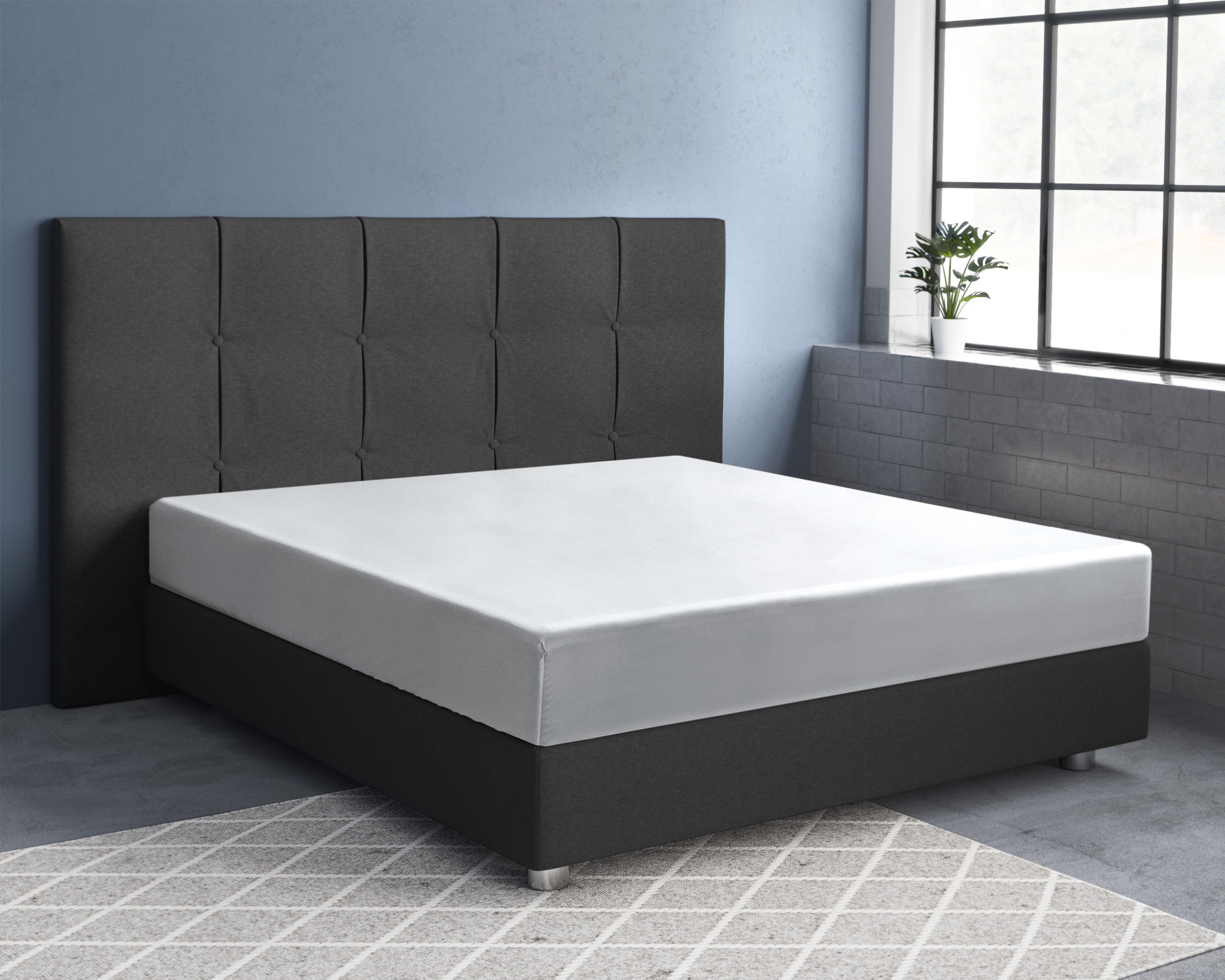 NordDream satiini aluslakana 90x200 valkoinen 2 kpl