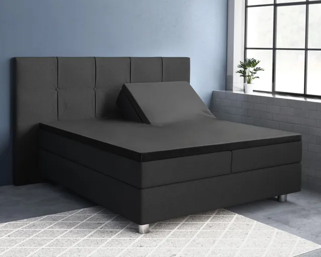 NordDream Satiini Split split-aluslakana musta 180x200