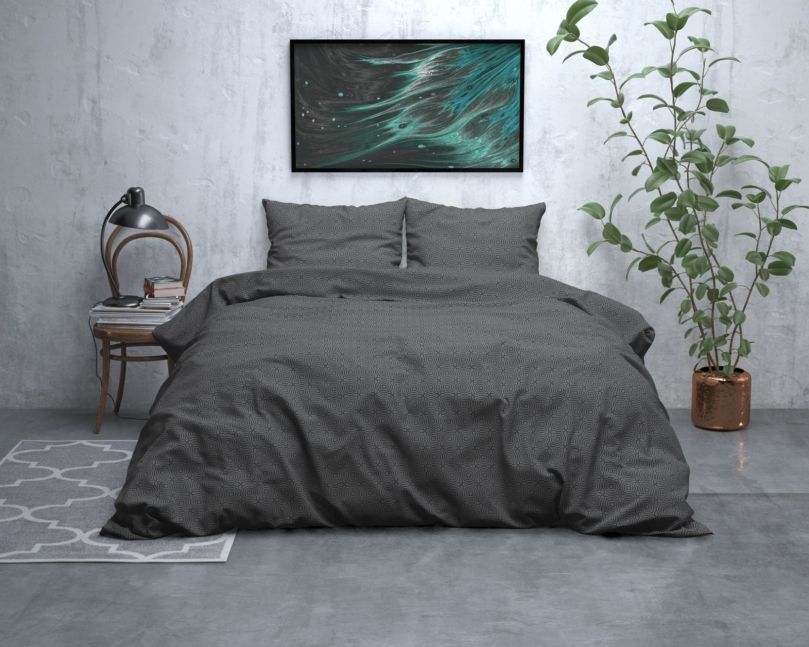 NordDream Flanel Jason pussilakana 140x200/220 antrasiitti