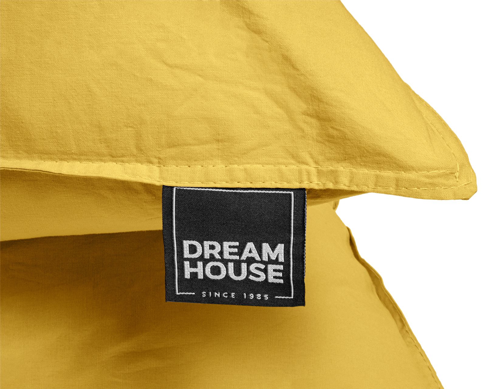 NordDream Stone Washed pussilakanasetti mustard 200x200 puuvilla