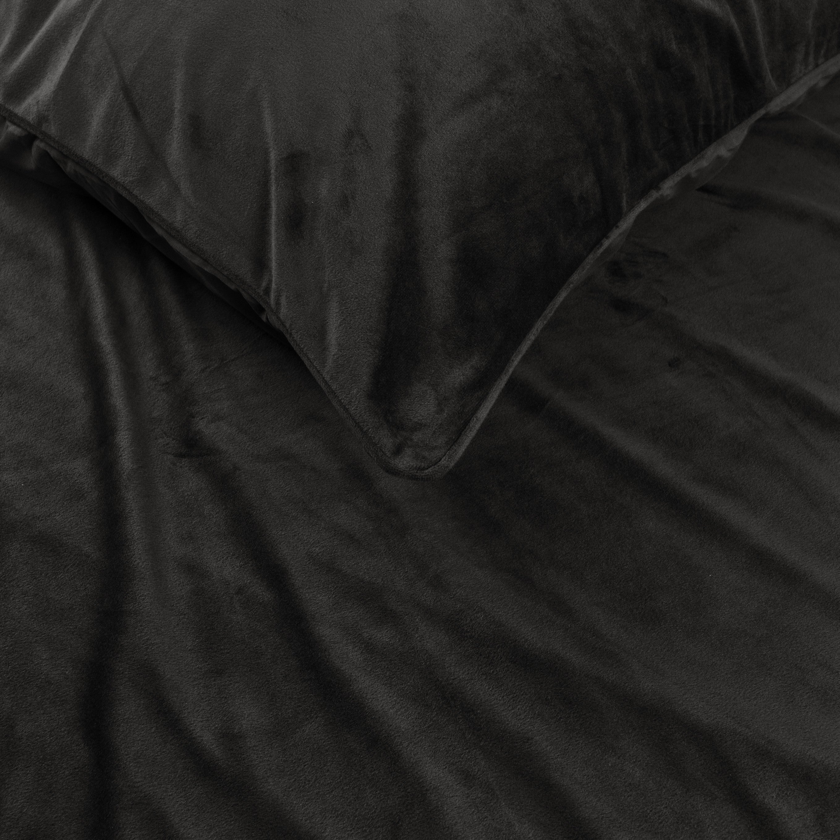 NordDream Velvet Piping pussilakana 200x220 musta sametti