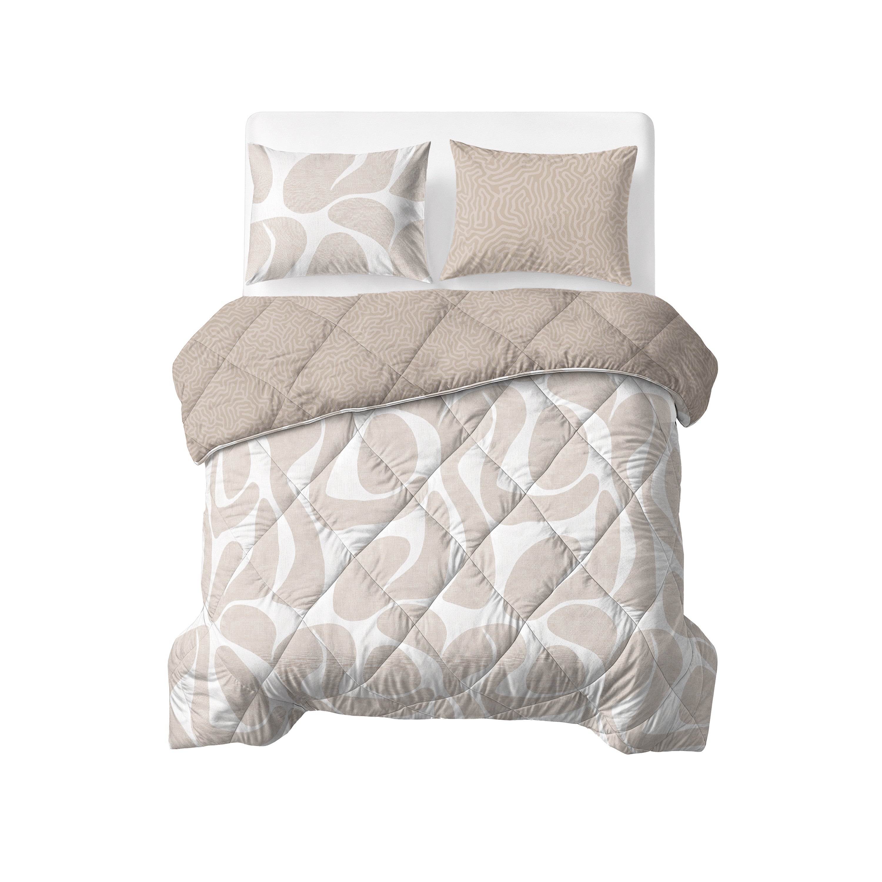 NordSleeps NordDream Lazy Drifty peitto 240x220 hiekka/harmaa pestävä