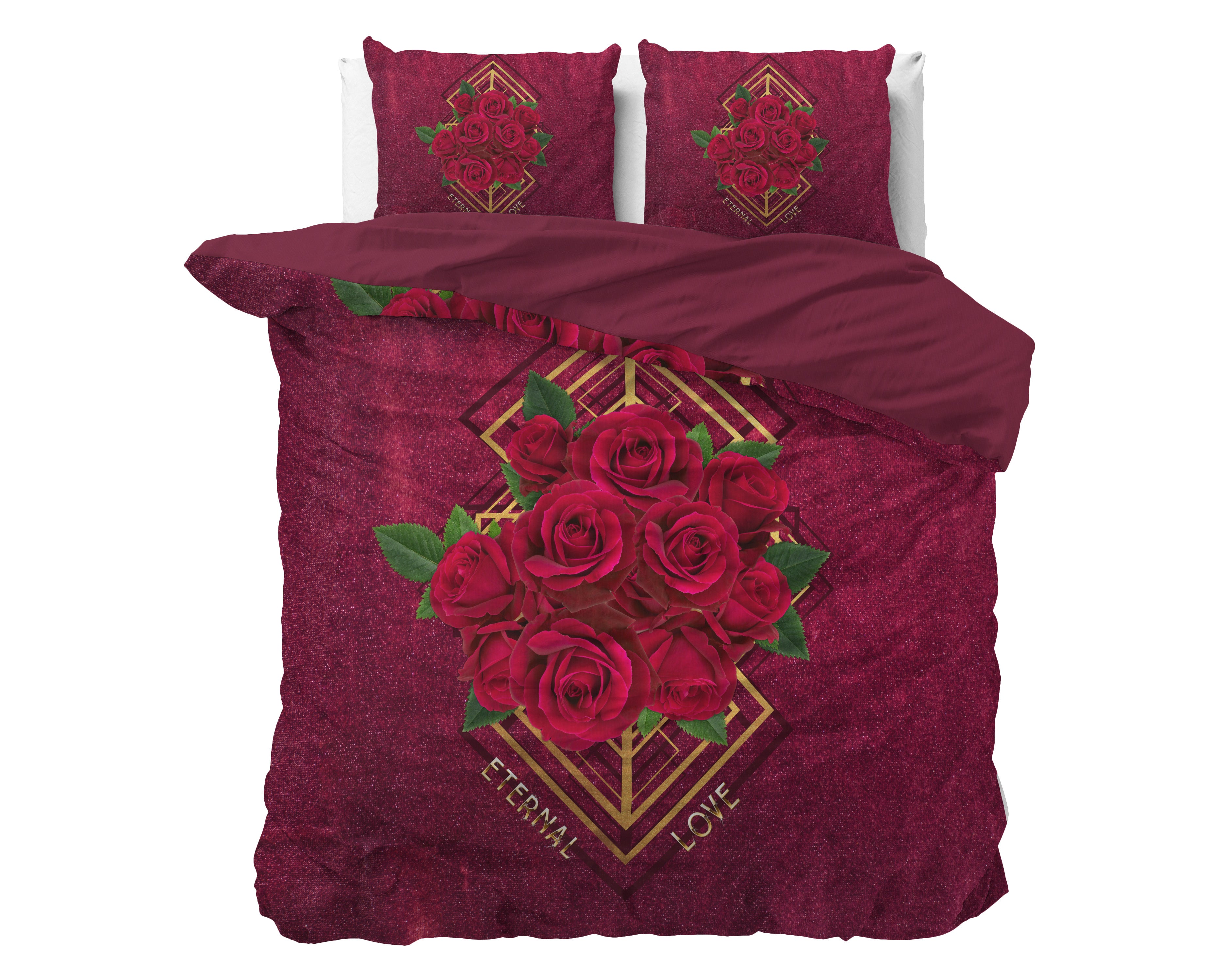NordDream Essentials Eternal Love pussilakana 200x200/220 punainen