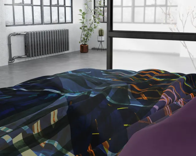 NordDream Wild Satijn Marina Navy pussilakana 140x200 satiini