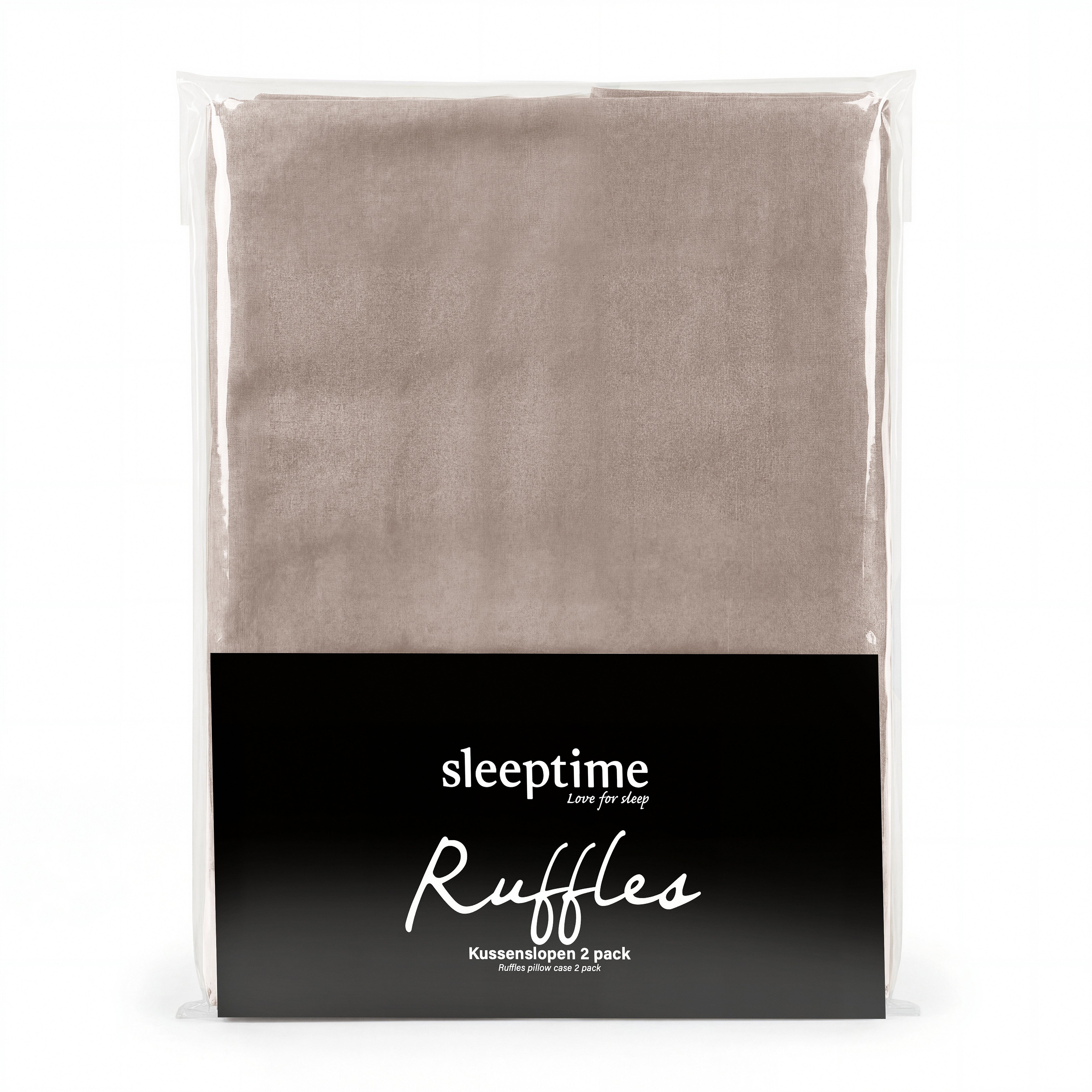 NordDream Lazy Ruffles tyynyliina taupe 60x70 2 kpl