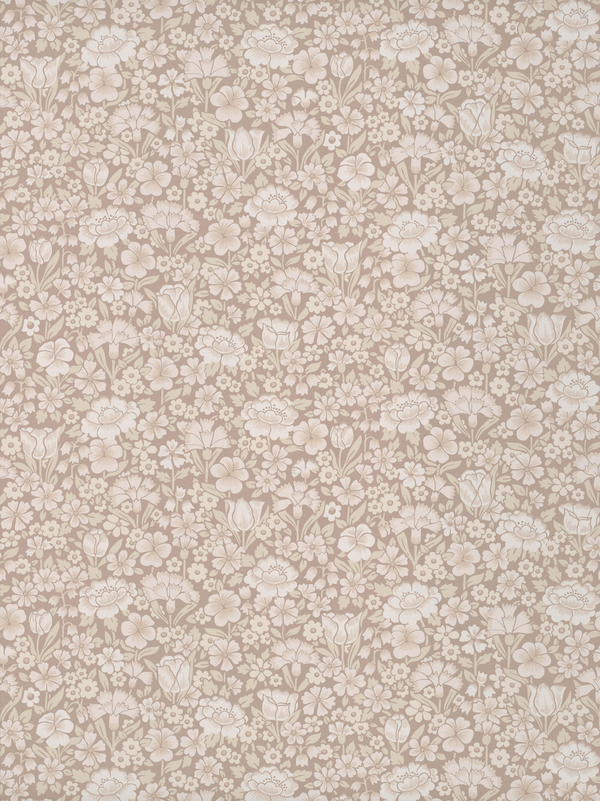 Little Greene National Trust Papers IV tapetti Spring Flowers Portland Stone non-woven