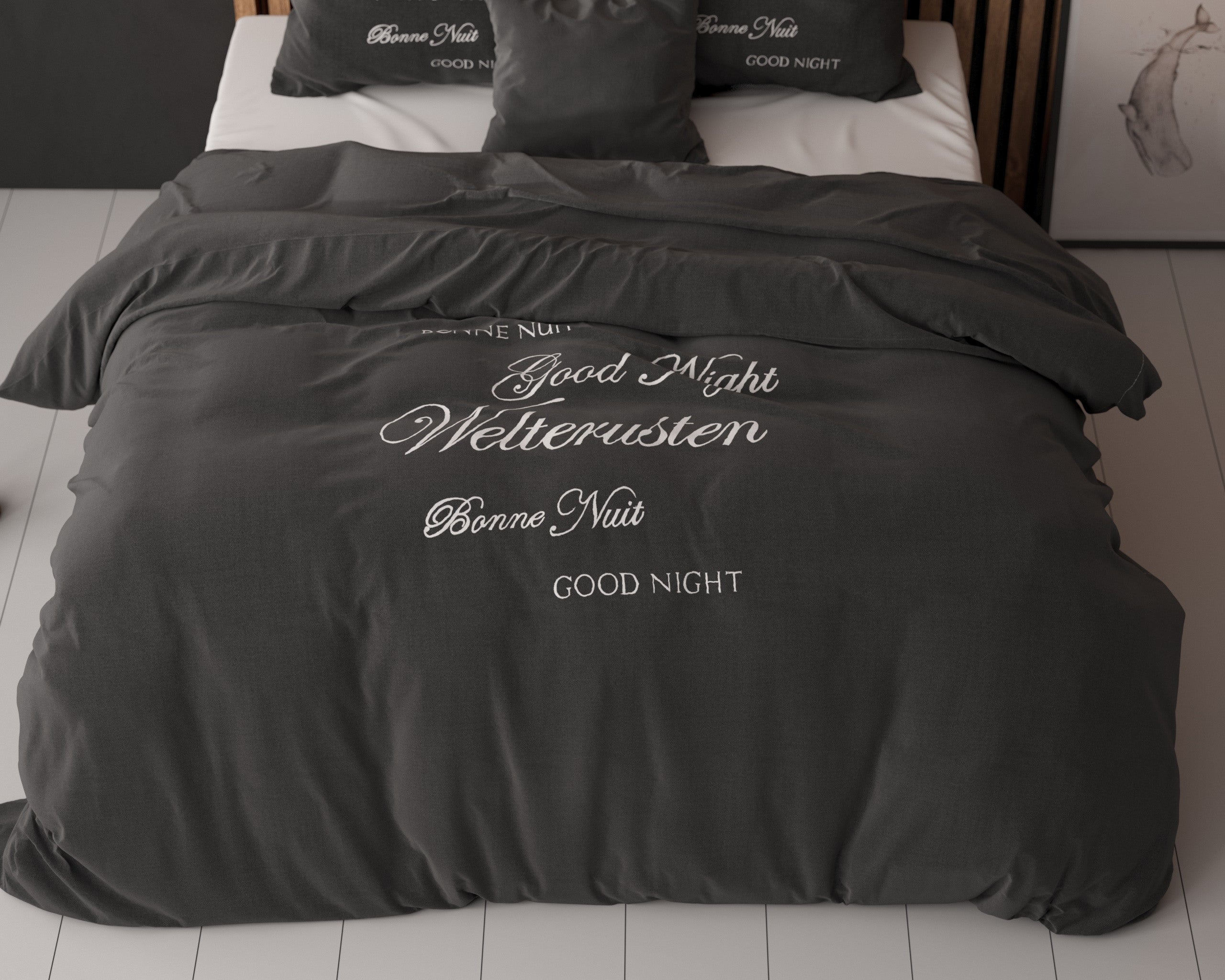 NordSleeps NordDream Essentials Welterusten pussilakana musta 200x200/220
