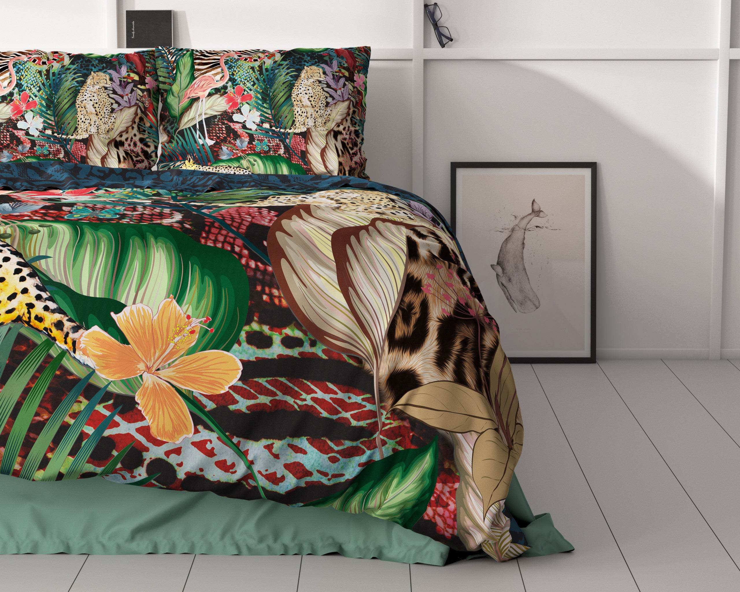 NordDream Satijn Tiago pussilakanasetti 200x200/220 monivärinen