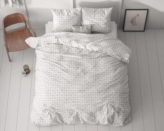 NordDream Classy Vardo pussilakana valkoinen 200x220 silitysvapaa