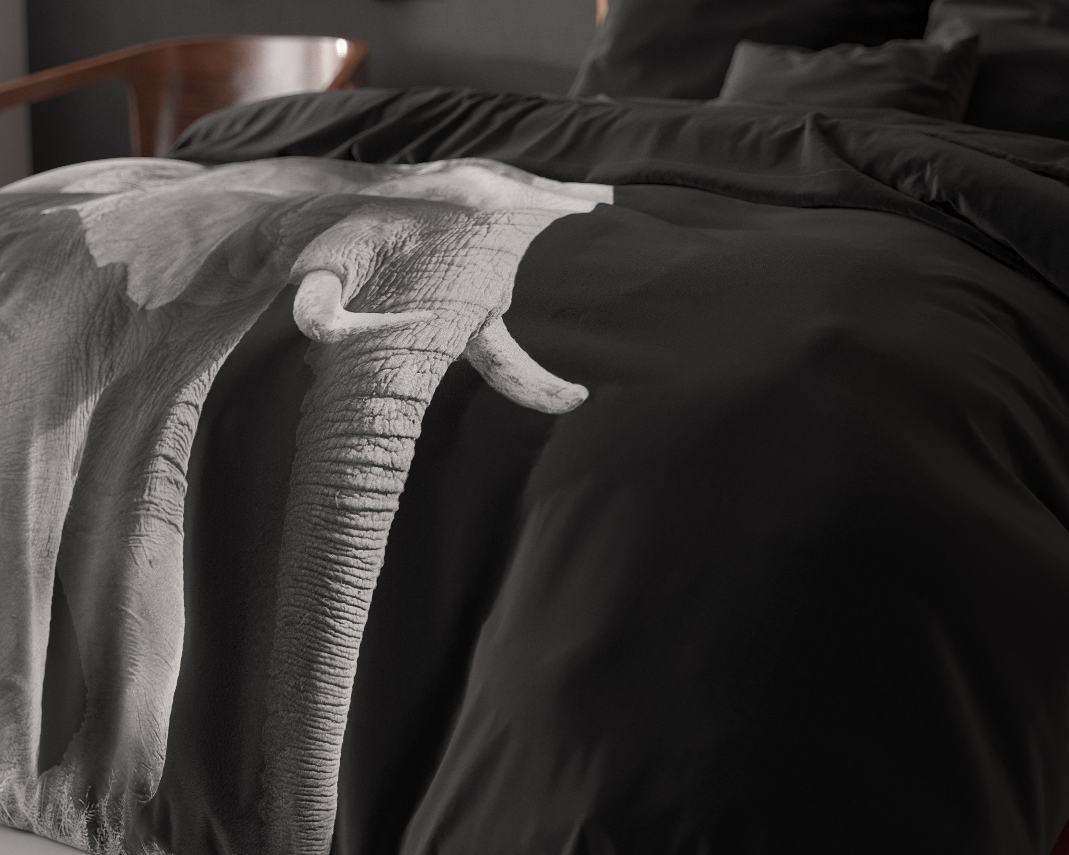 NordDream Essentials Elephant pussilakana 240x200 musta