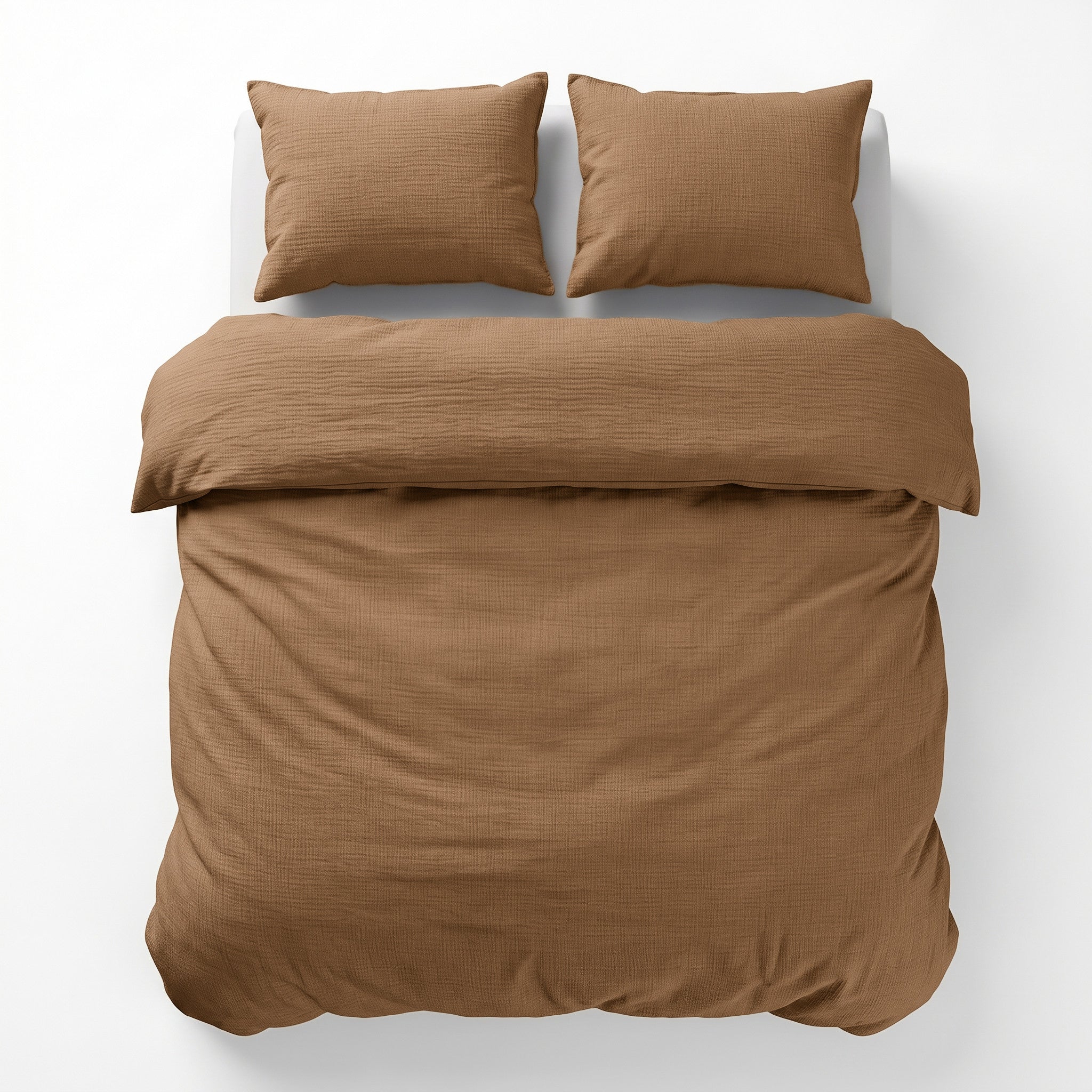 NordDream Mousseline pussilakana 240x220 terracotta musliini