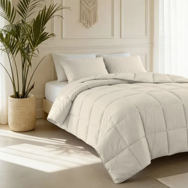 NordDream Lazy Percale Beige peitto 200x220 pussiton
