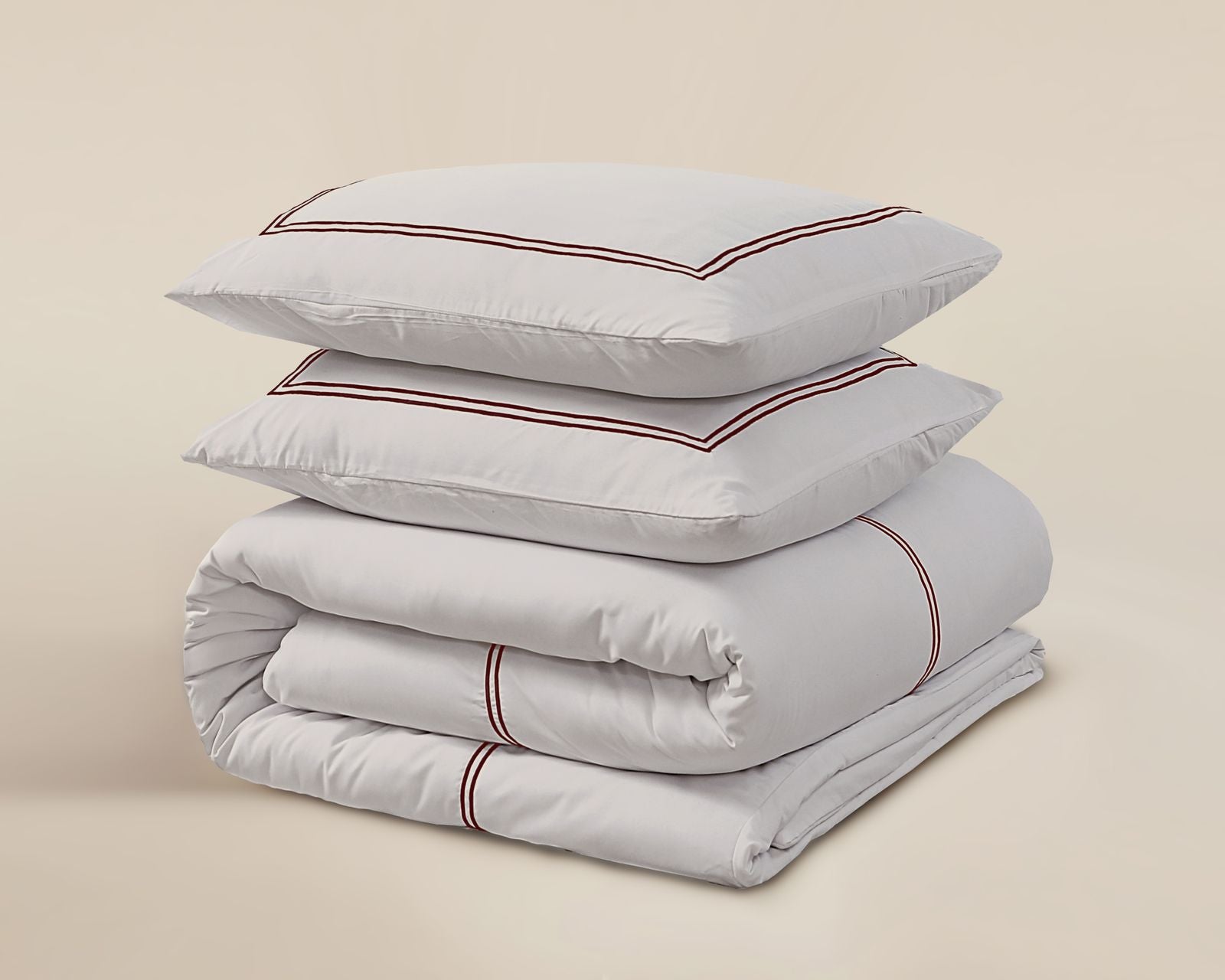 NordDream Hotel Line Brata pussilakanasetti taupe 200x200/260 cm