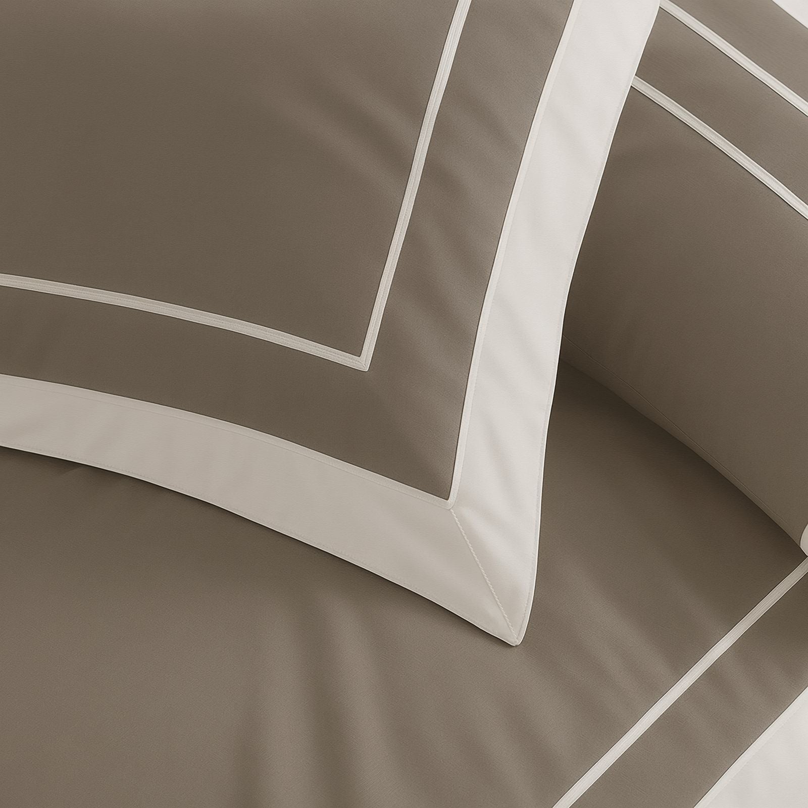 NordDream Classics Gallardo pussilakana 240x200 taupe puuvilla