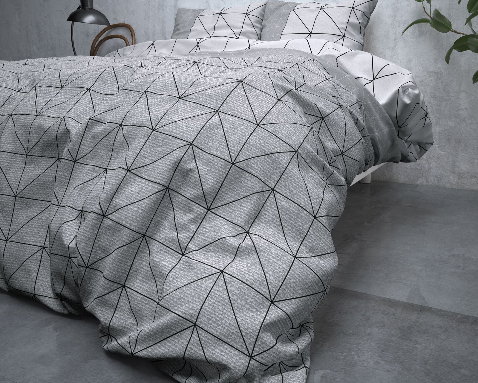 NordDream Flanel Gino pussilakana 140x200 harmaa lämmin