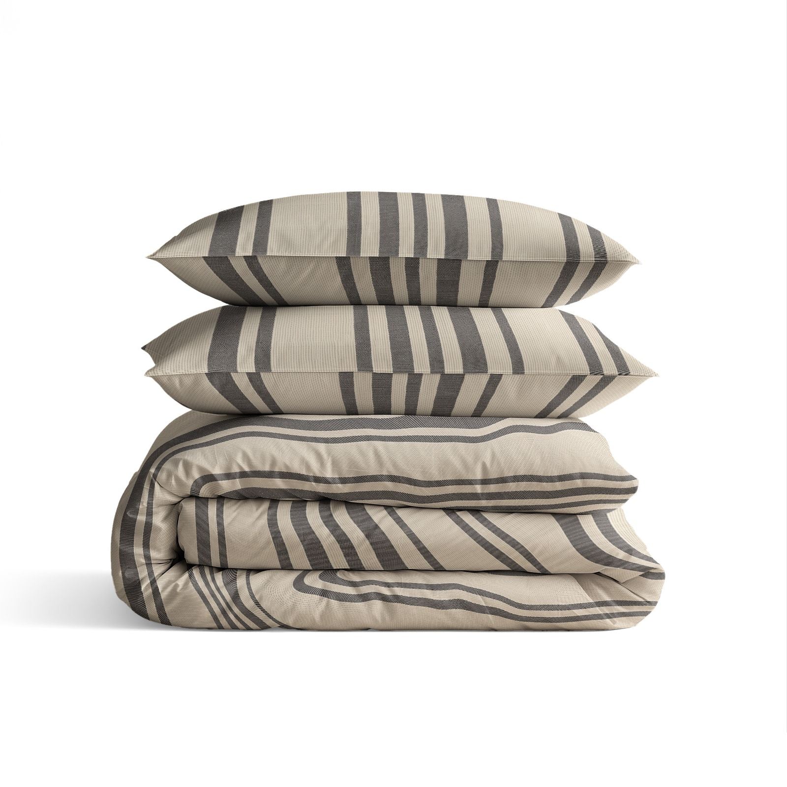 NordDream Pure Linear Linen pussilakana hiekka 2-osainen puuvilla