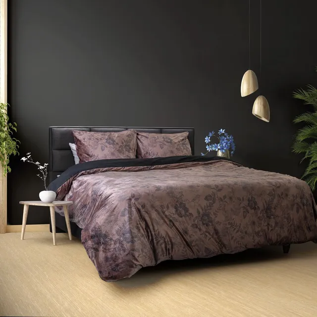 NordDream Signature Velvet Jonas pussilakana ruskea sametti