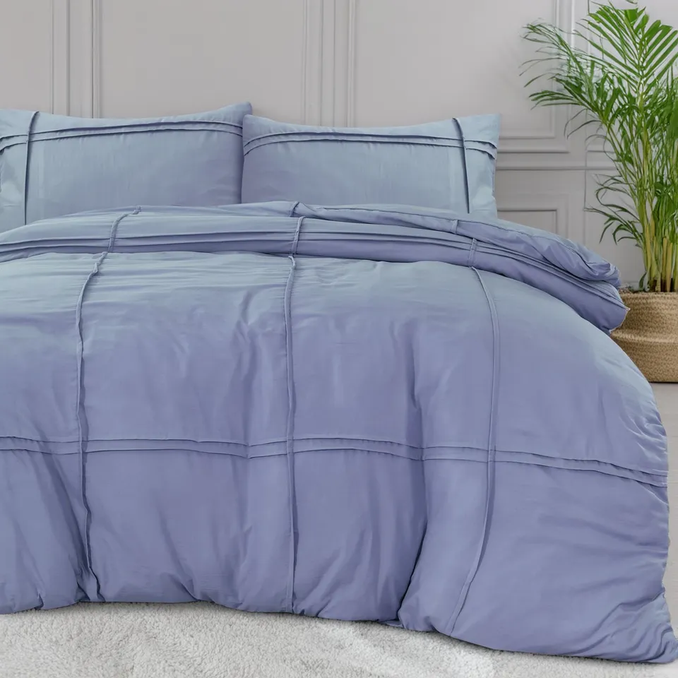 NordDream Fresh Washed Tufted pussilakana 200x200/220 sininen