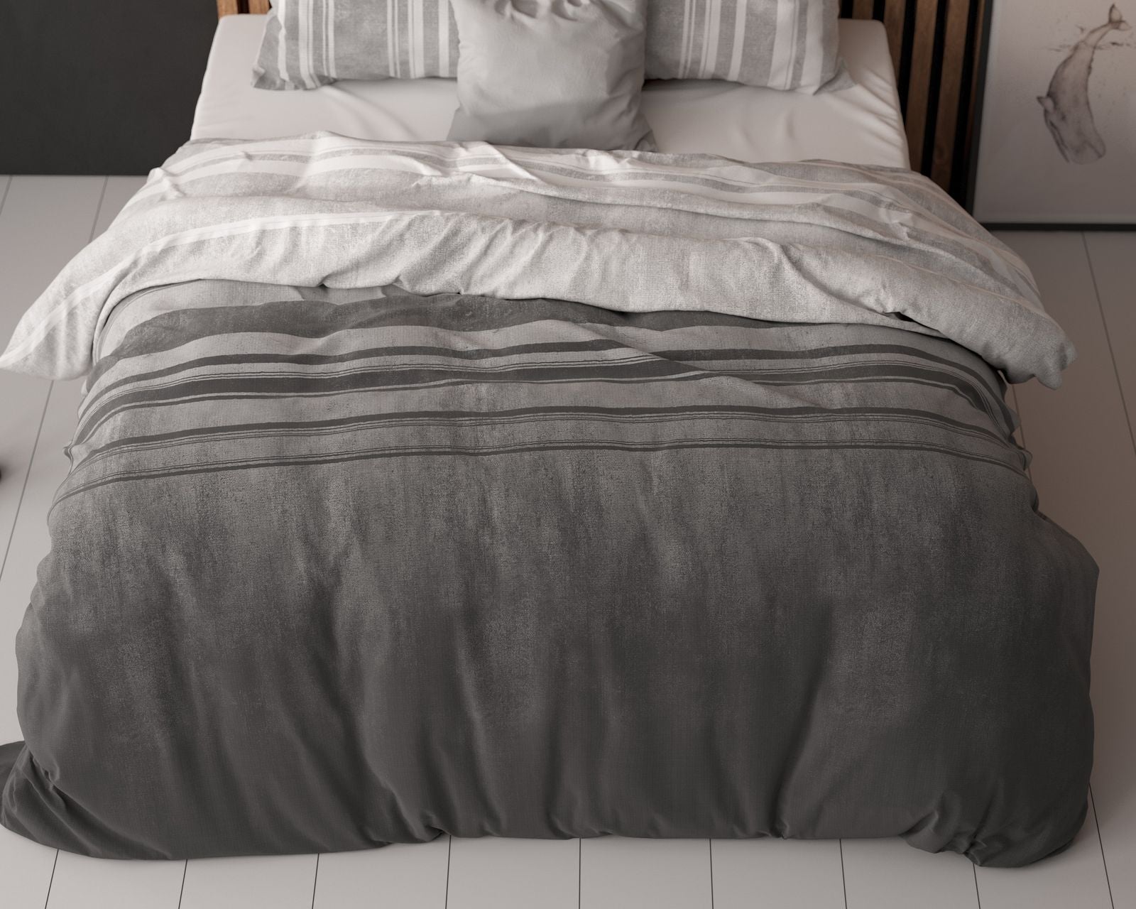 NordDream Elegance Moon Lights pussilakana 240x200/220 harmaa