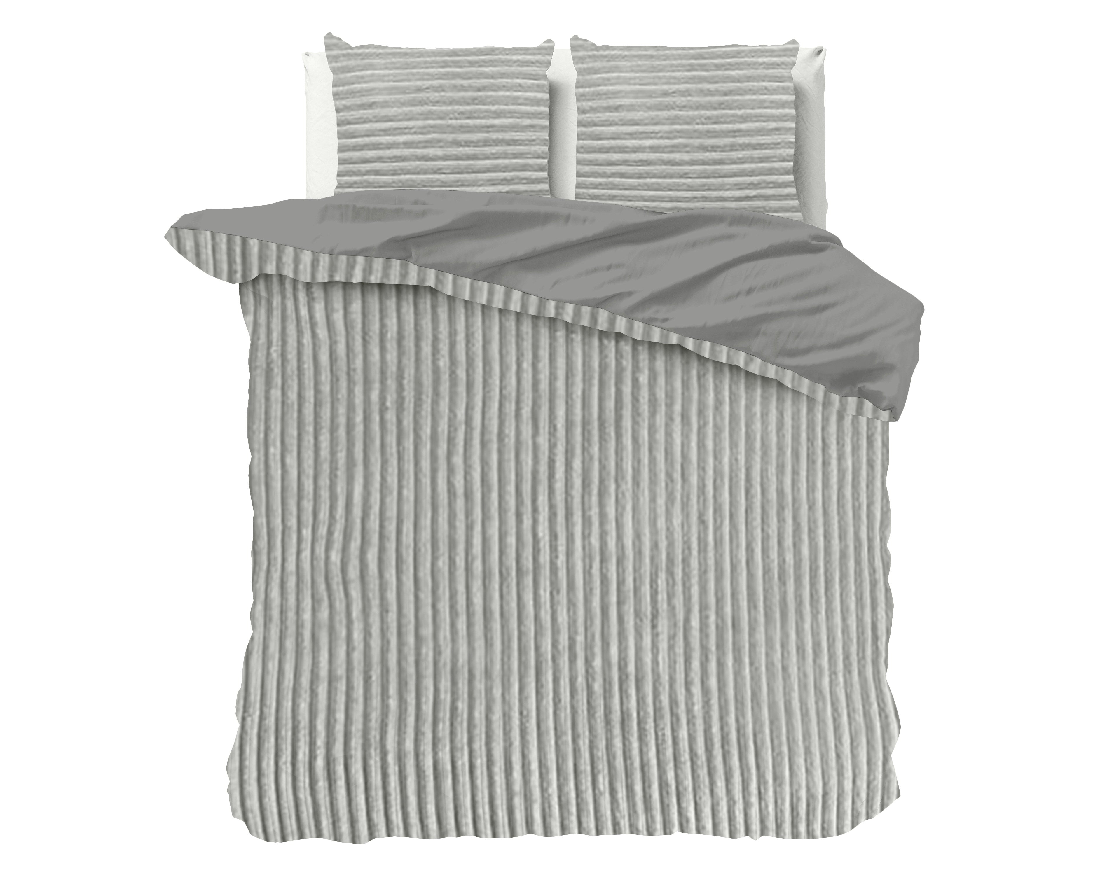 NordDream Teddy Rib pussilakana harmaa 200x200/220 cm 260gsm