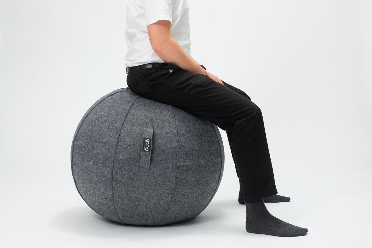 Stoo Active Ball Ø75 cm aktiivipallo vaaleanharmaa villahuopa