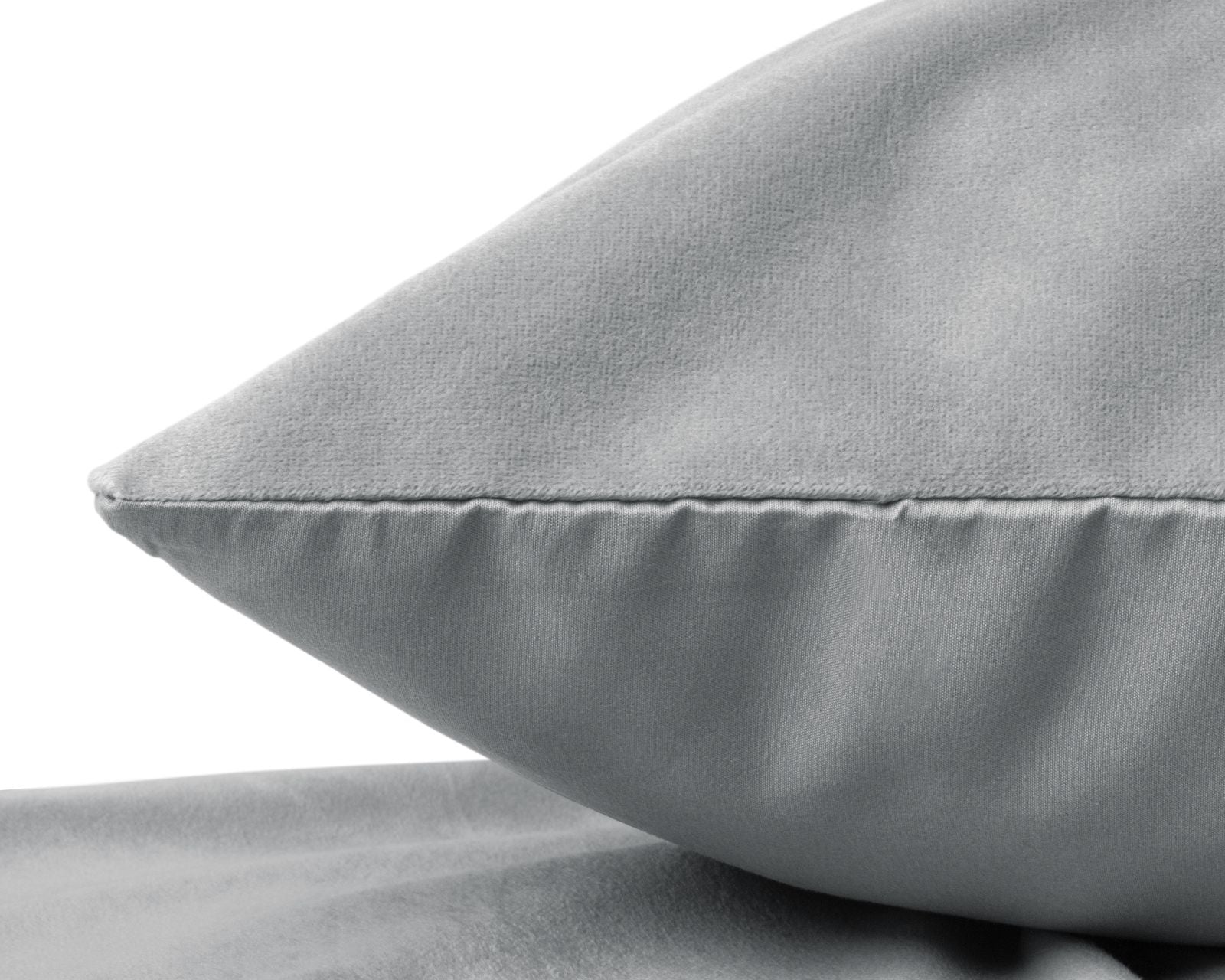 NordDream Velvet tyynyliinat harmaa 60x70 2 kpl samettinen