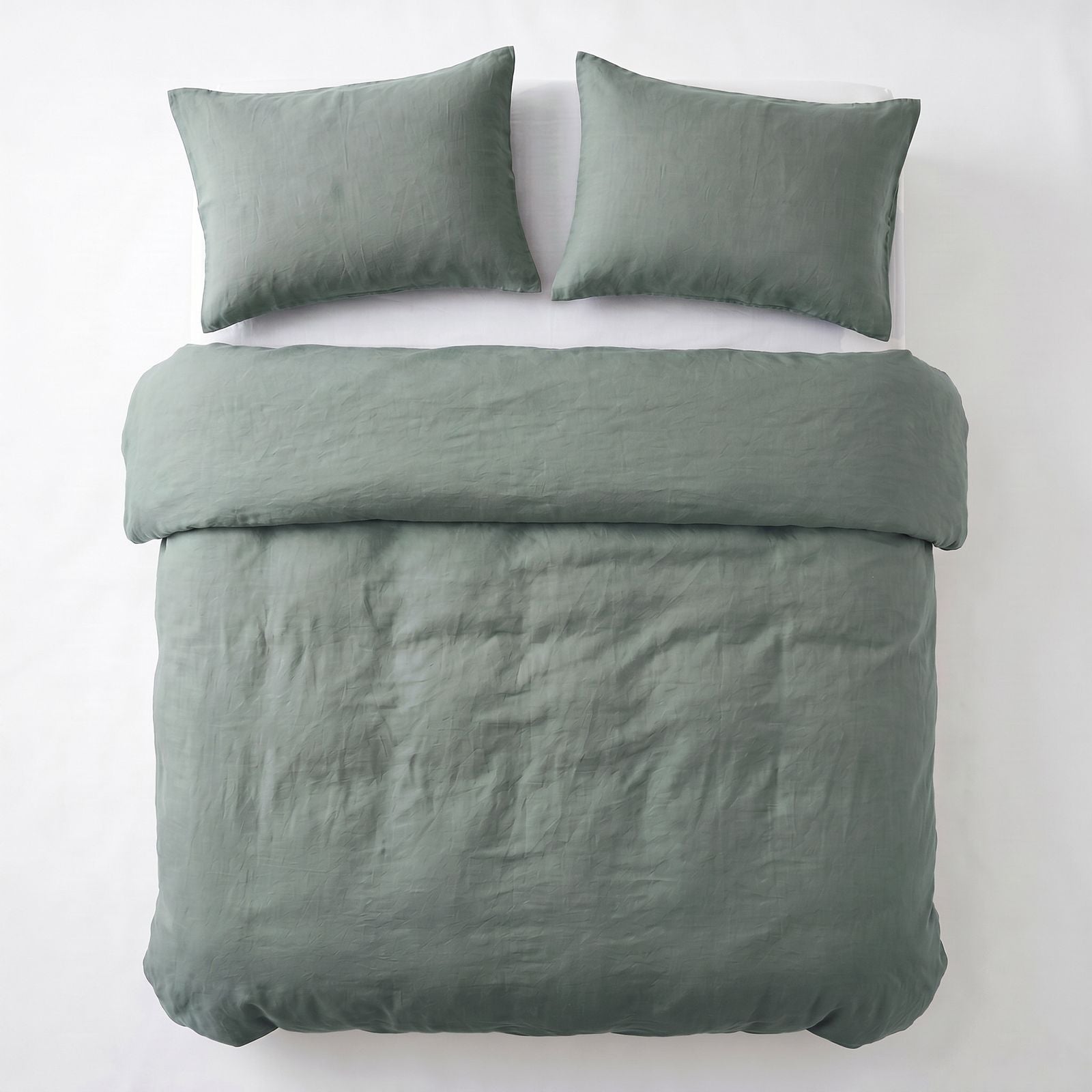 NordDream Stone Washed pussilakana 140x200/220 vihreä