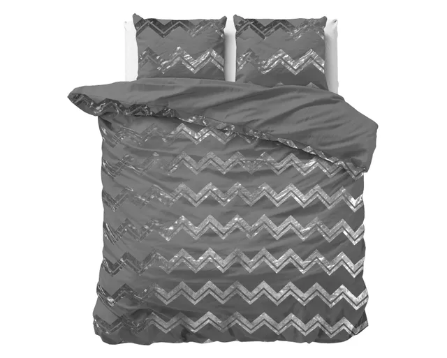 NordDream Glamour Wave harmaa pussilakanasetti 240x220 rypytön
