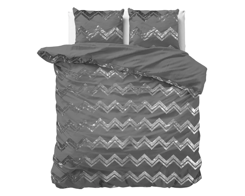 NordDream Glamour Wave harmaa pussilakanasetti 240x220 rypytön