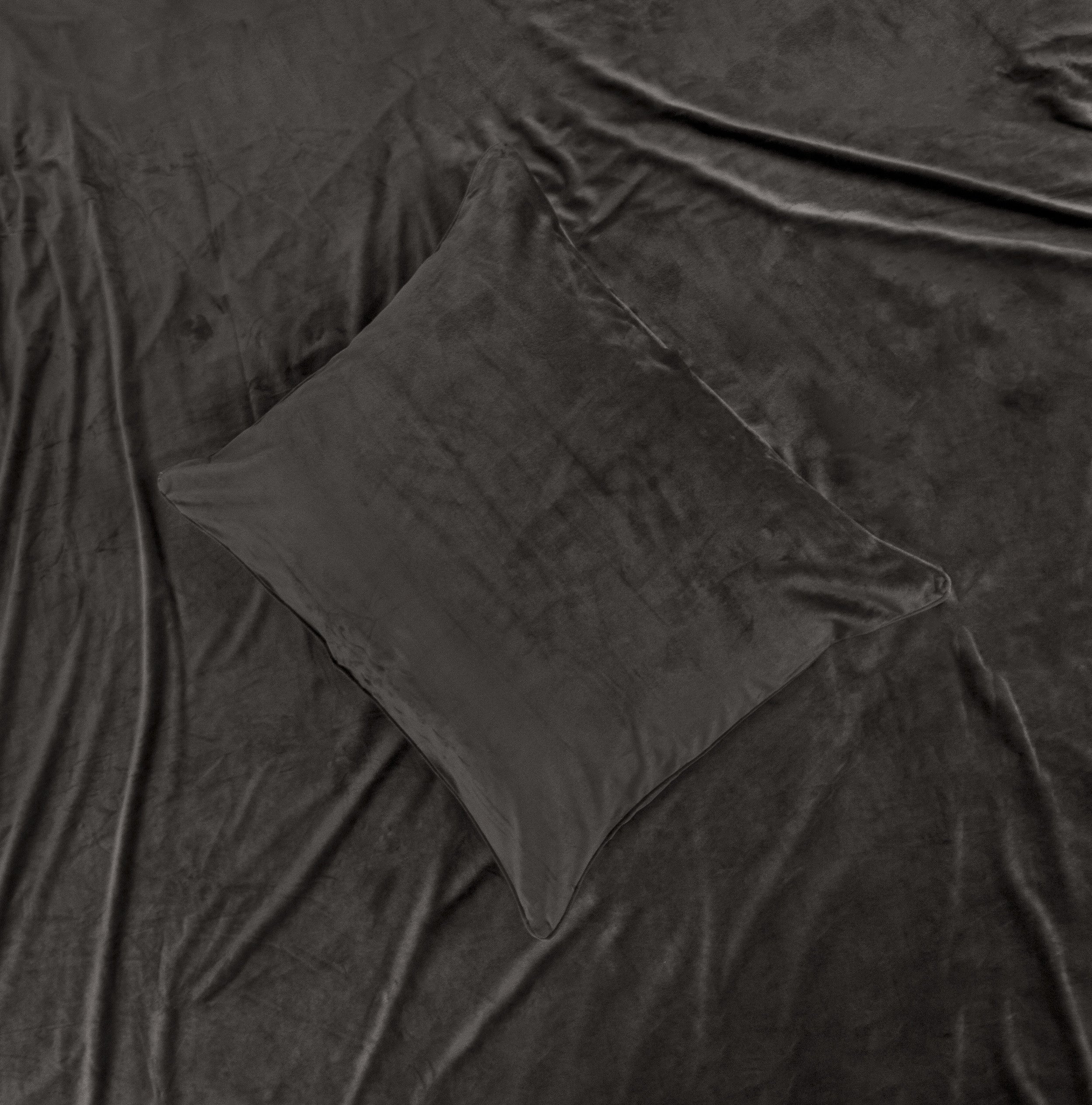 NordDream Velvet Piping pussilakana 140x220 taupe sametti