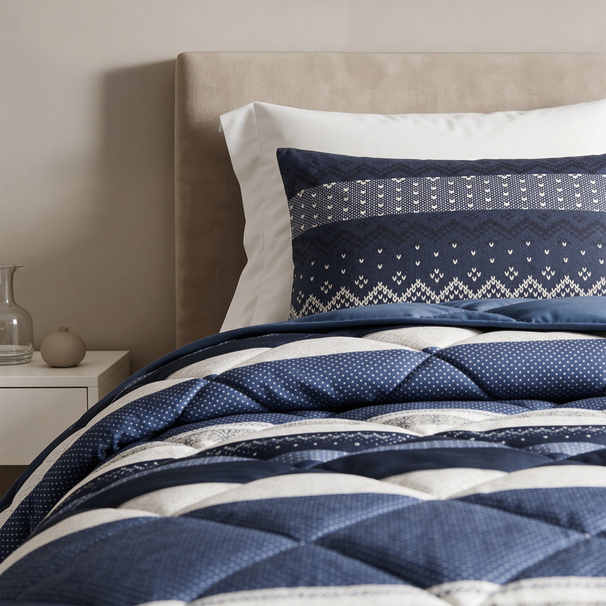 NordDream Lazy Elisabeth pesupeitto navy tyynyliinoilla