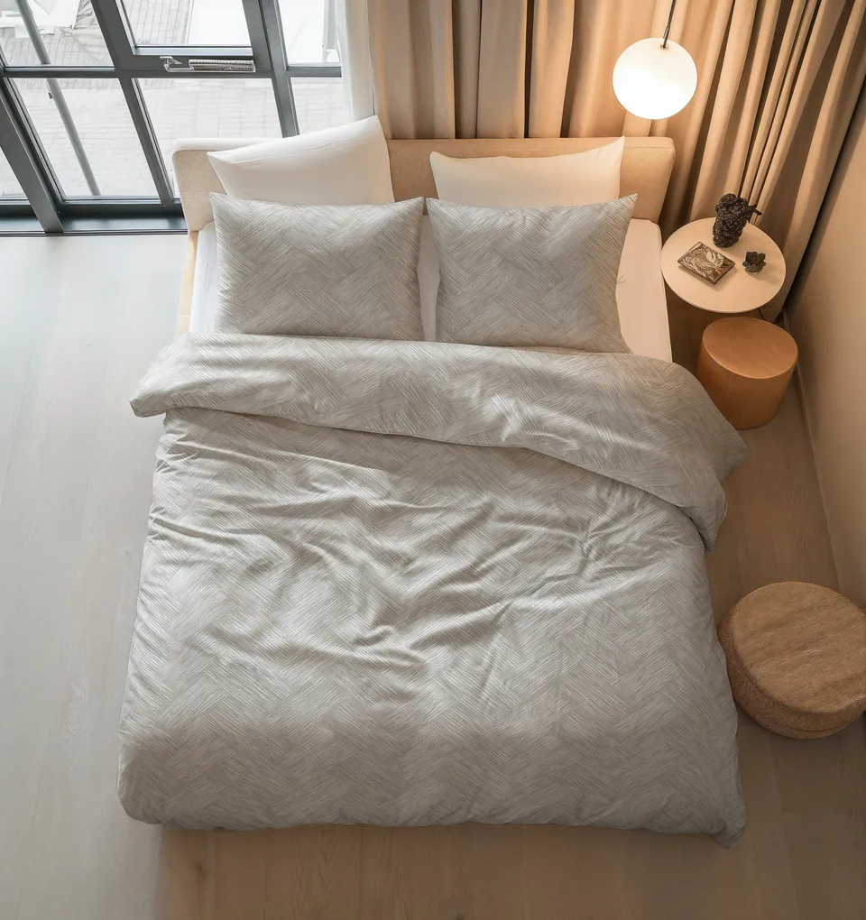 NordDream Pure Rattan pussilakanasetti 240x200/220 hopeanharmaa