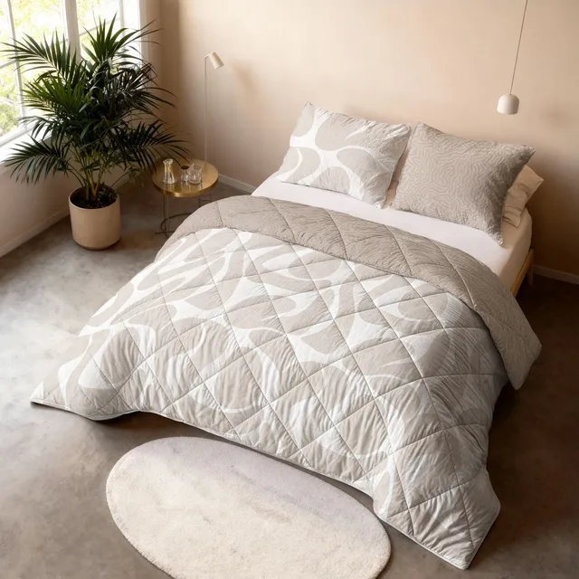 NordSleeps NordDream Lazy Drifty peitto 240x220 hiekka/harmaa pestävä