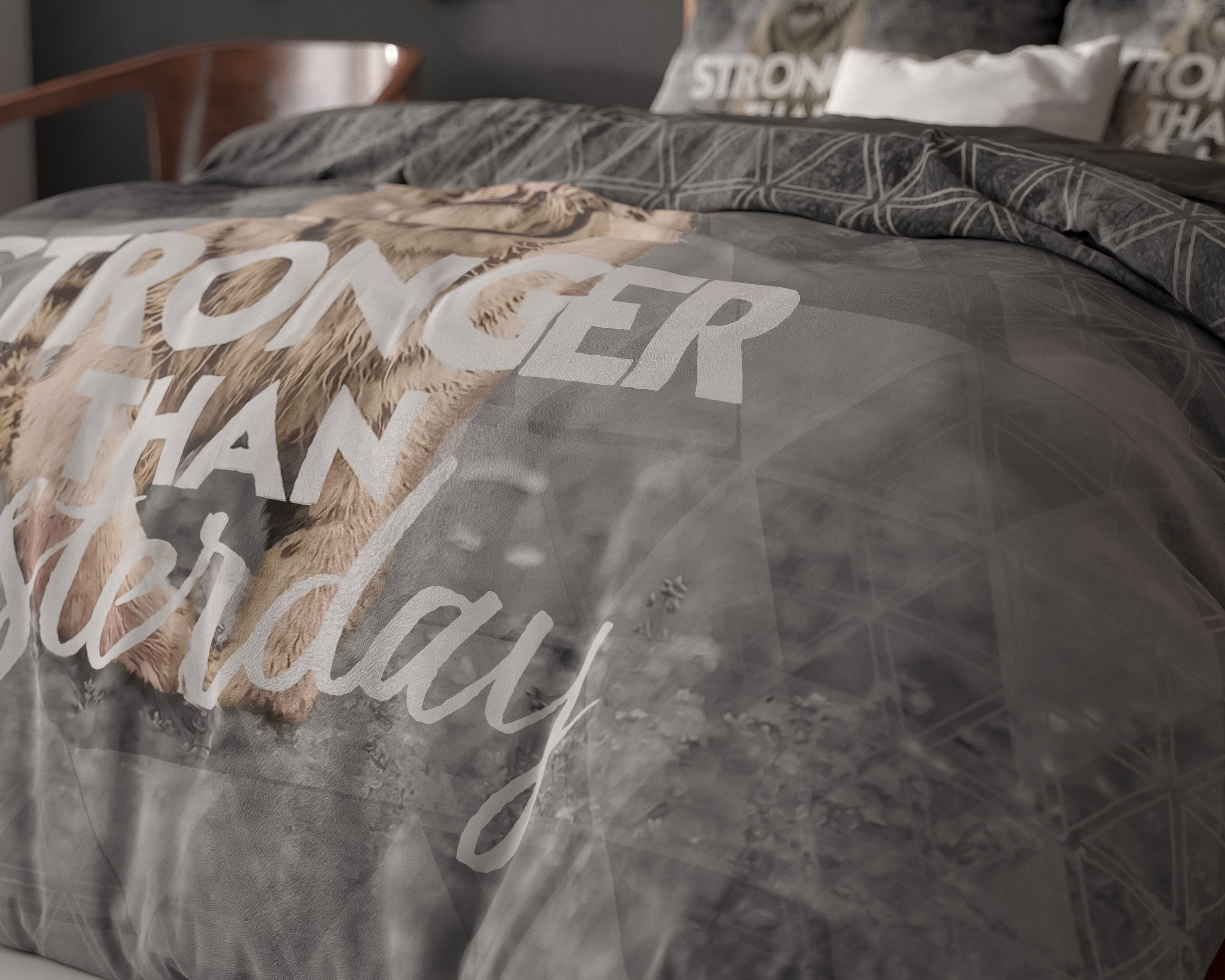 NordDream Stronger Grijs pussilakana 240x200/220 harmaa puuvilla