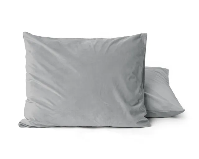NordDream Velvet tyynyliinat harmaa 60x70 2 kpl samettinen